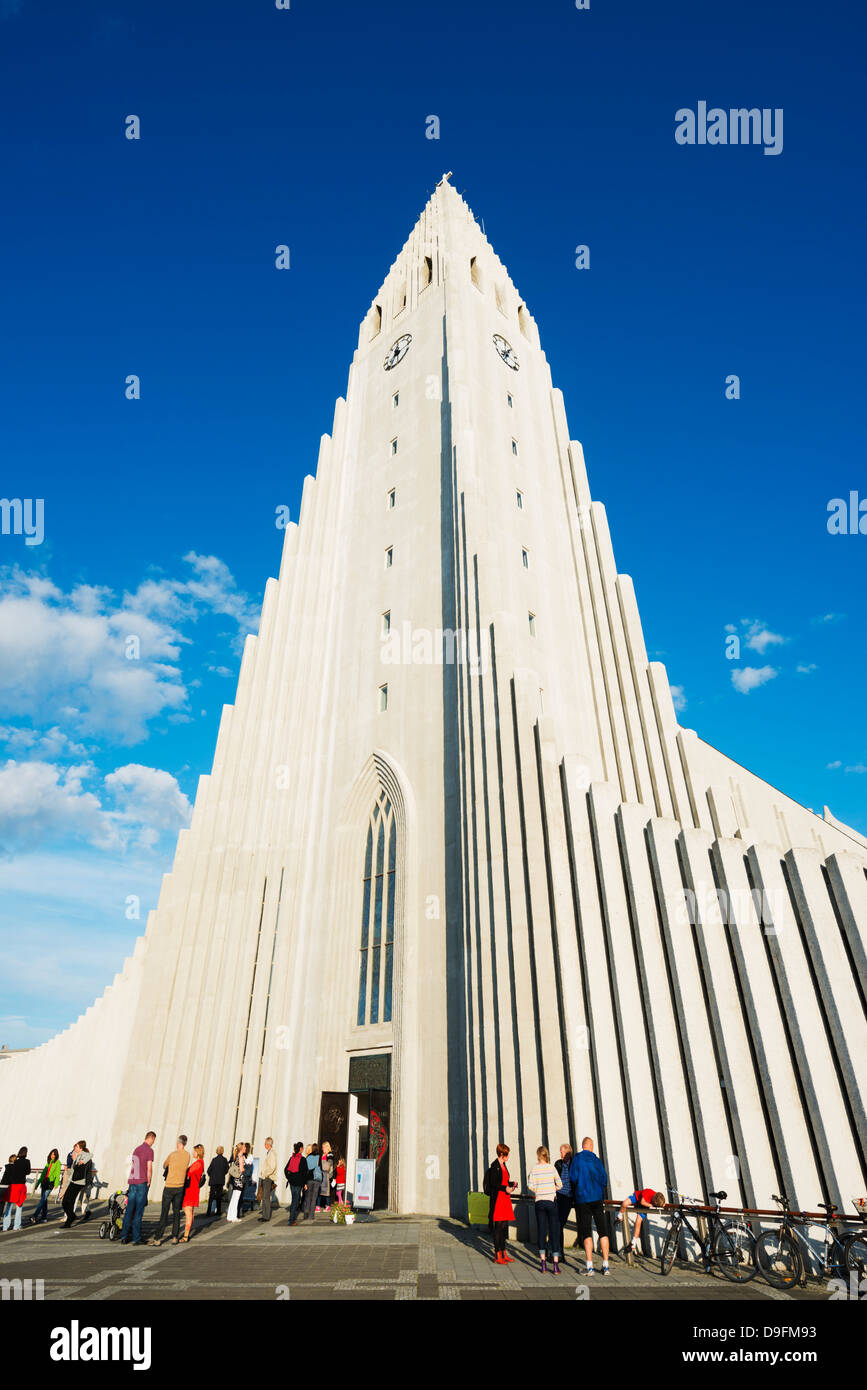 Hallgrimskirkja church, Reykjavik, Iceland, Polar Regions Stock Photo