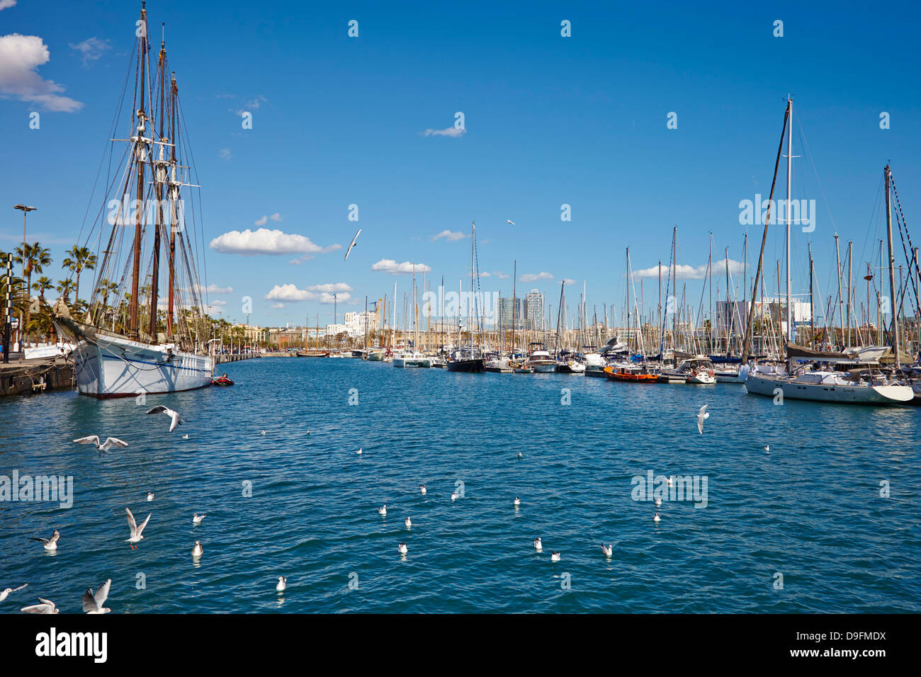 Barcelona Port, Barcelona, Catalonia, Spain Stock Photo