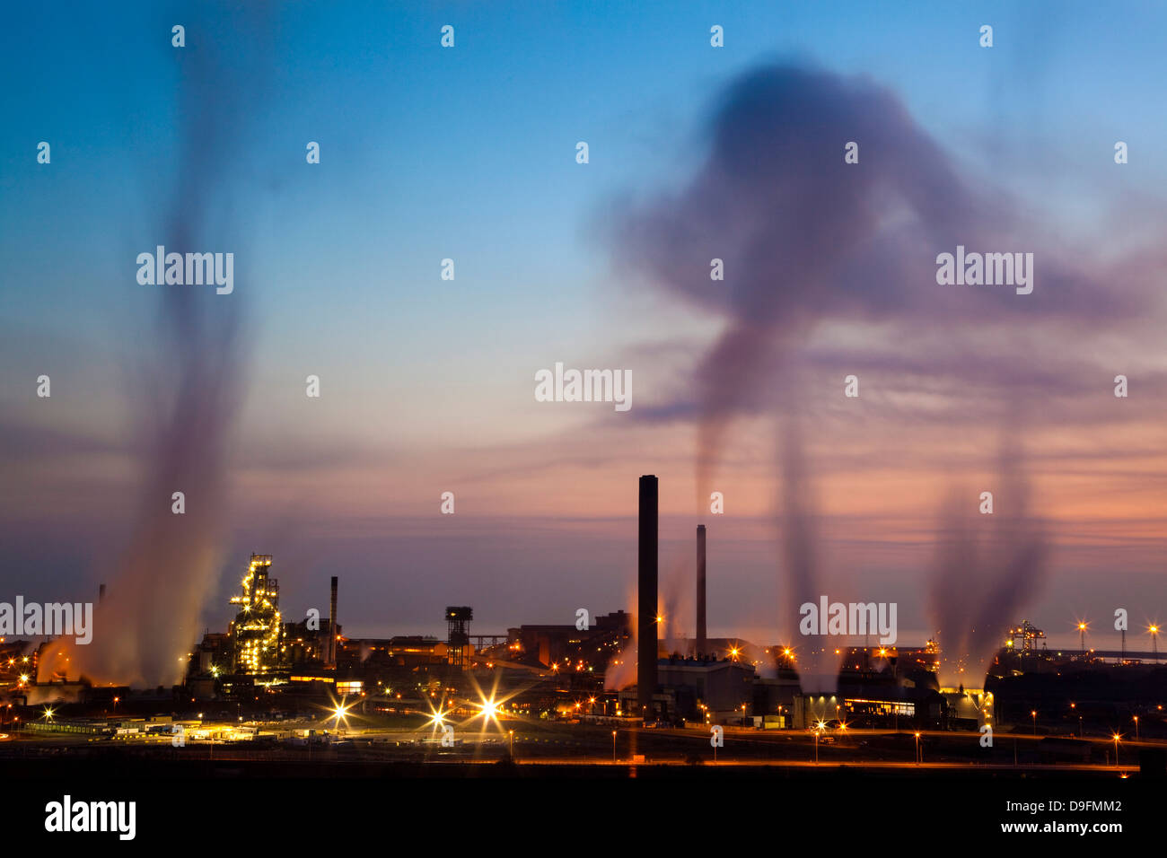 Blast furnaces, Corus Steelworks, Port Talbot, Glamorgan, Wales, UK Stock Photo