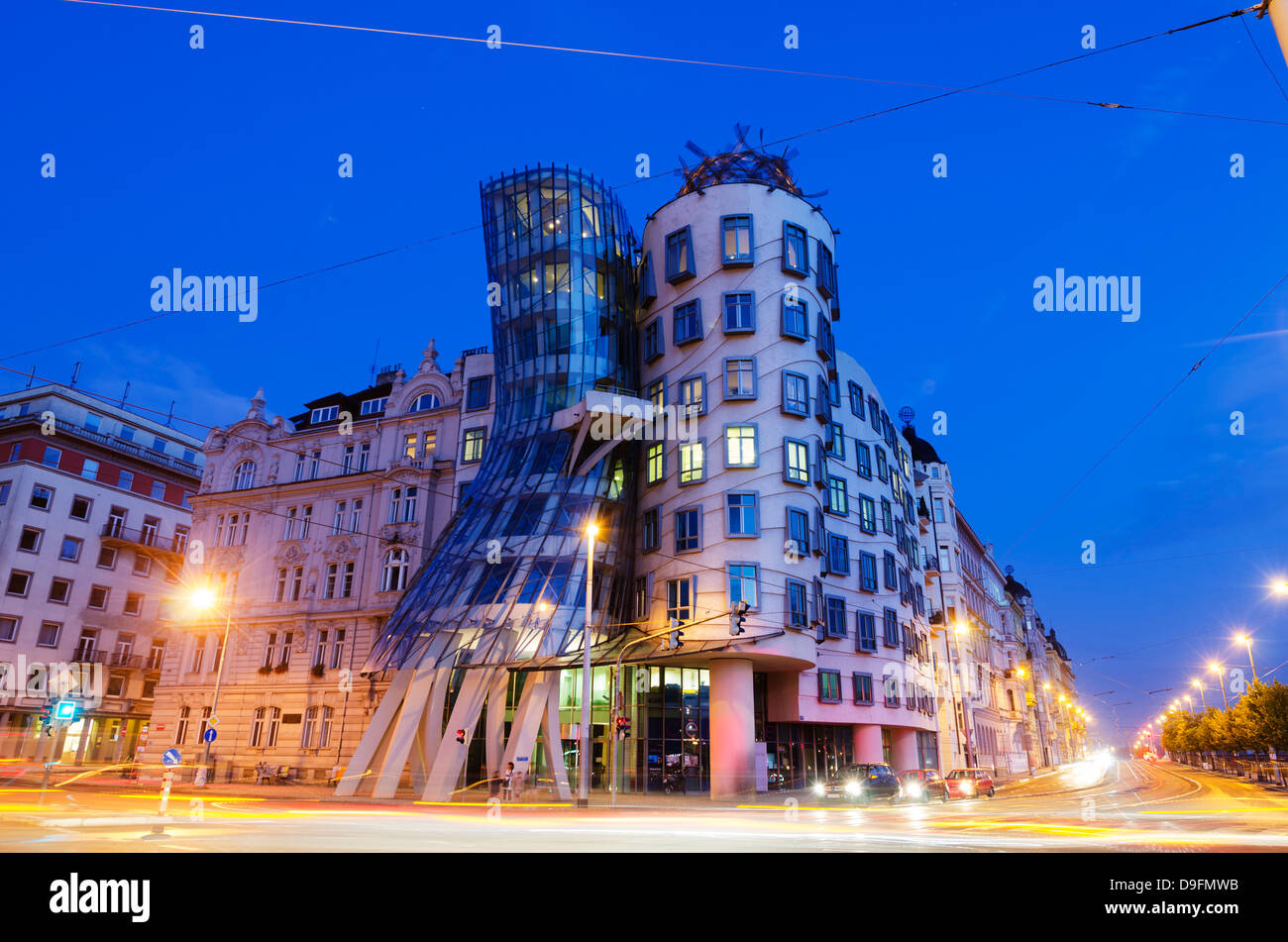 Fred and Ginger Dance School, Dancing House, designed by Frank O Geary, Prague, Czech Republic Stock Photo