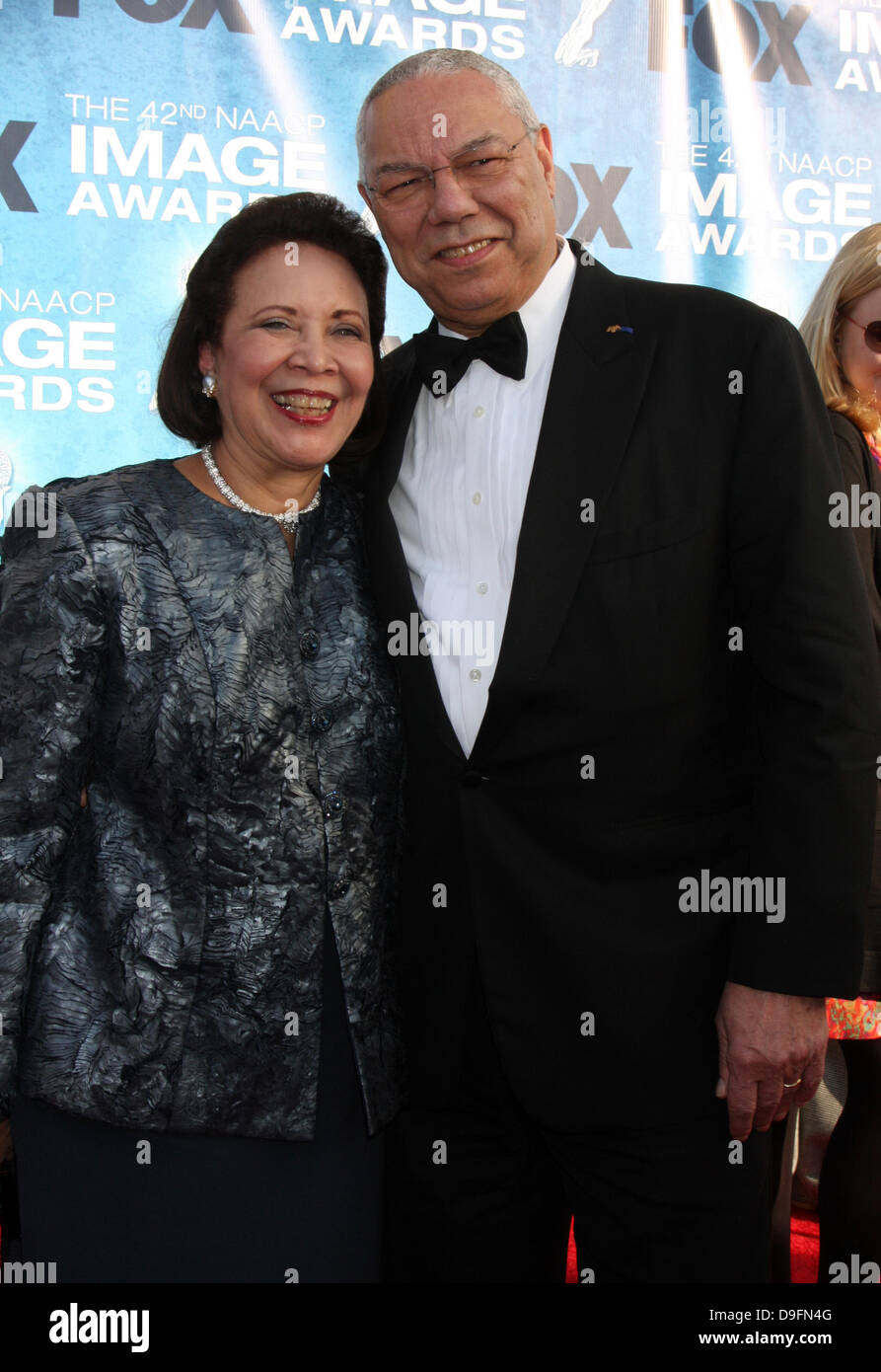 Alma Powell, Colin Powell 42nd NAACP Image Awards at The Shrine