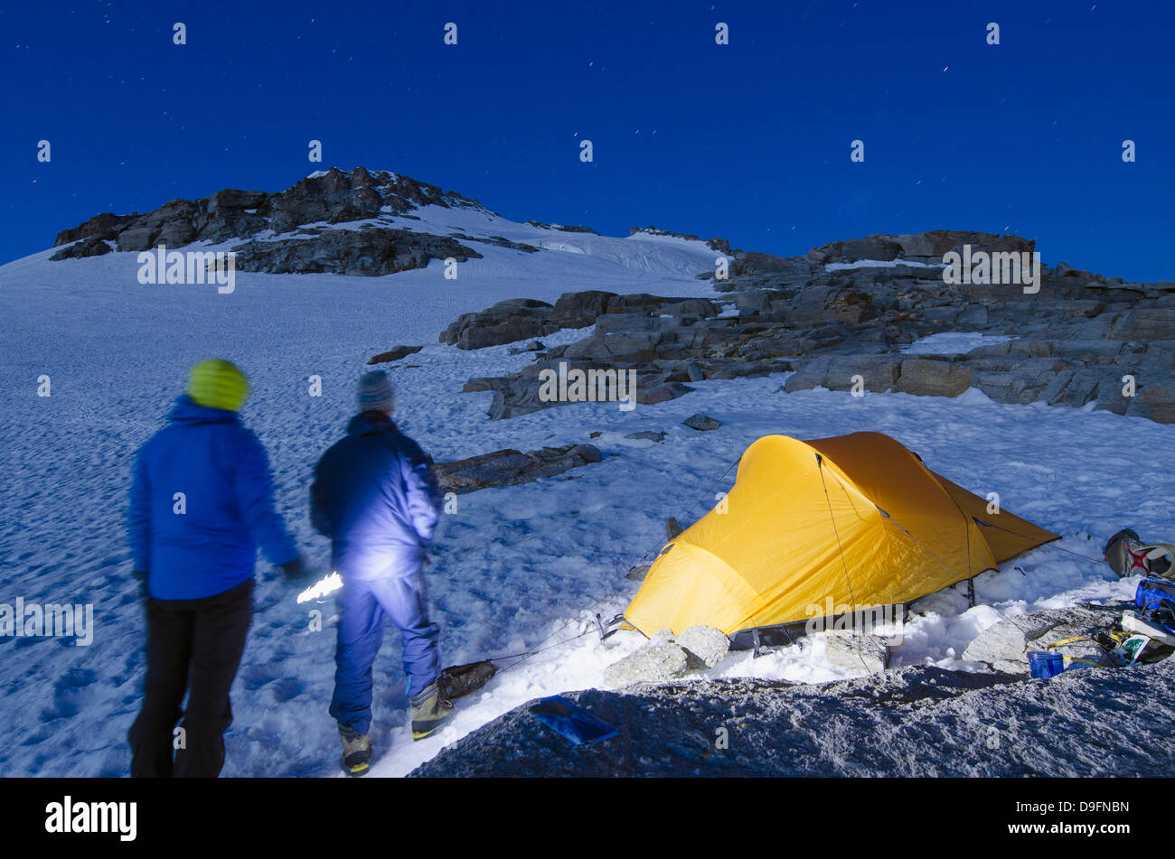 Gran Paradiso, 4061m, highest peak entirely in Italy, Gran Paradiso National Park, Aosta Valley, Italian Alps, Italy Stock Photo