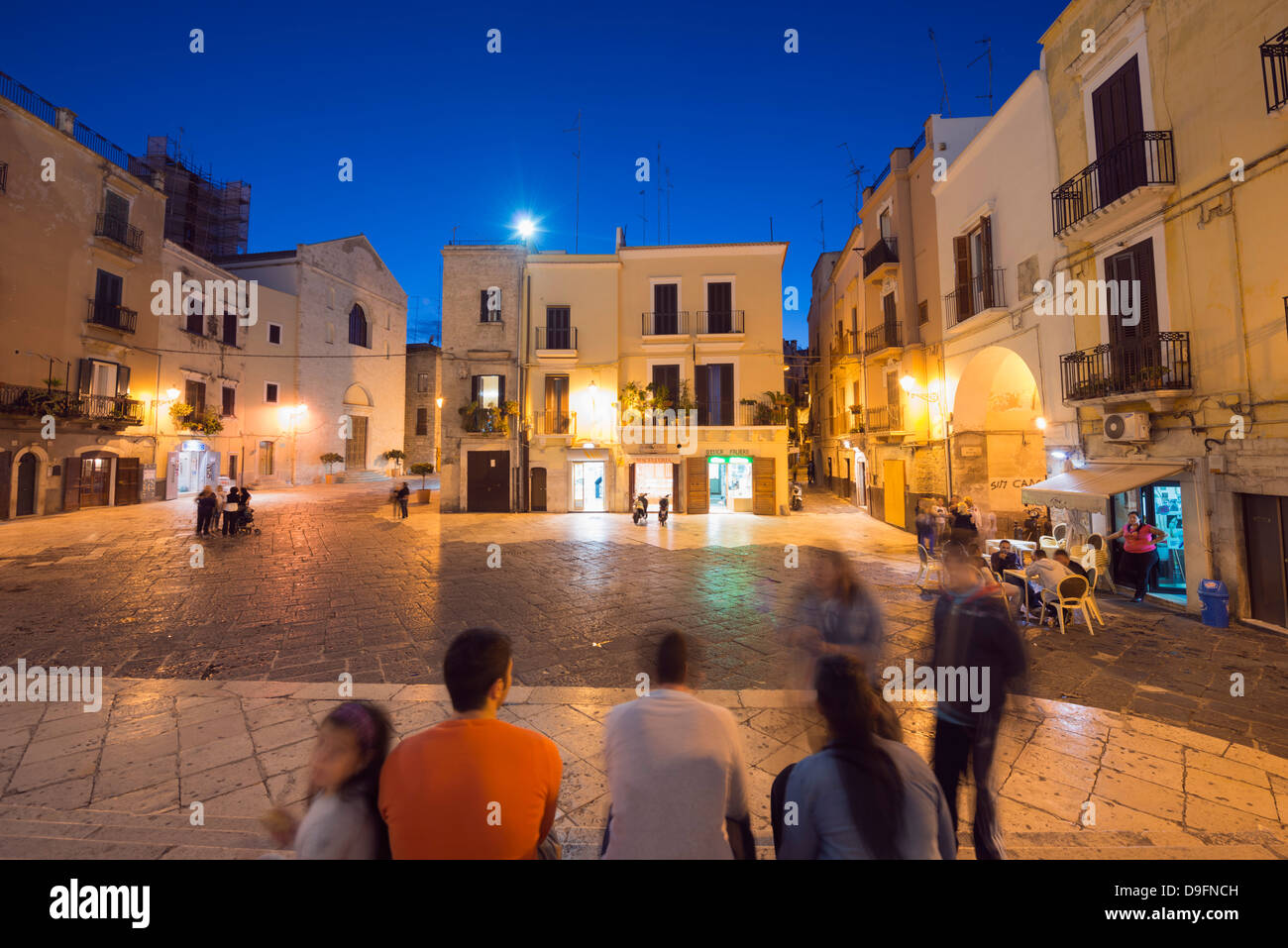 Town piazza, Bari, Puglia, Italy Stock Photo