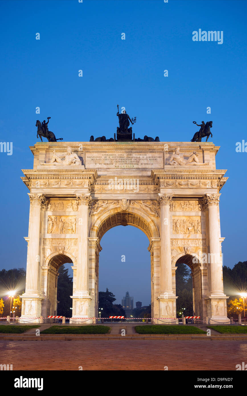 Arco della Pace, Milan, Lombardy, Italy Stock Photo