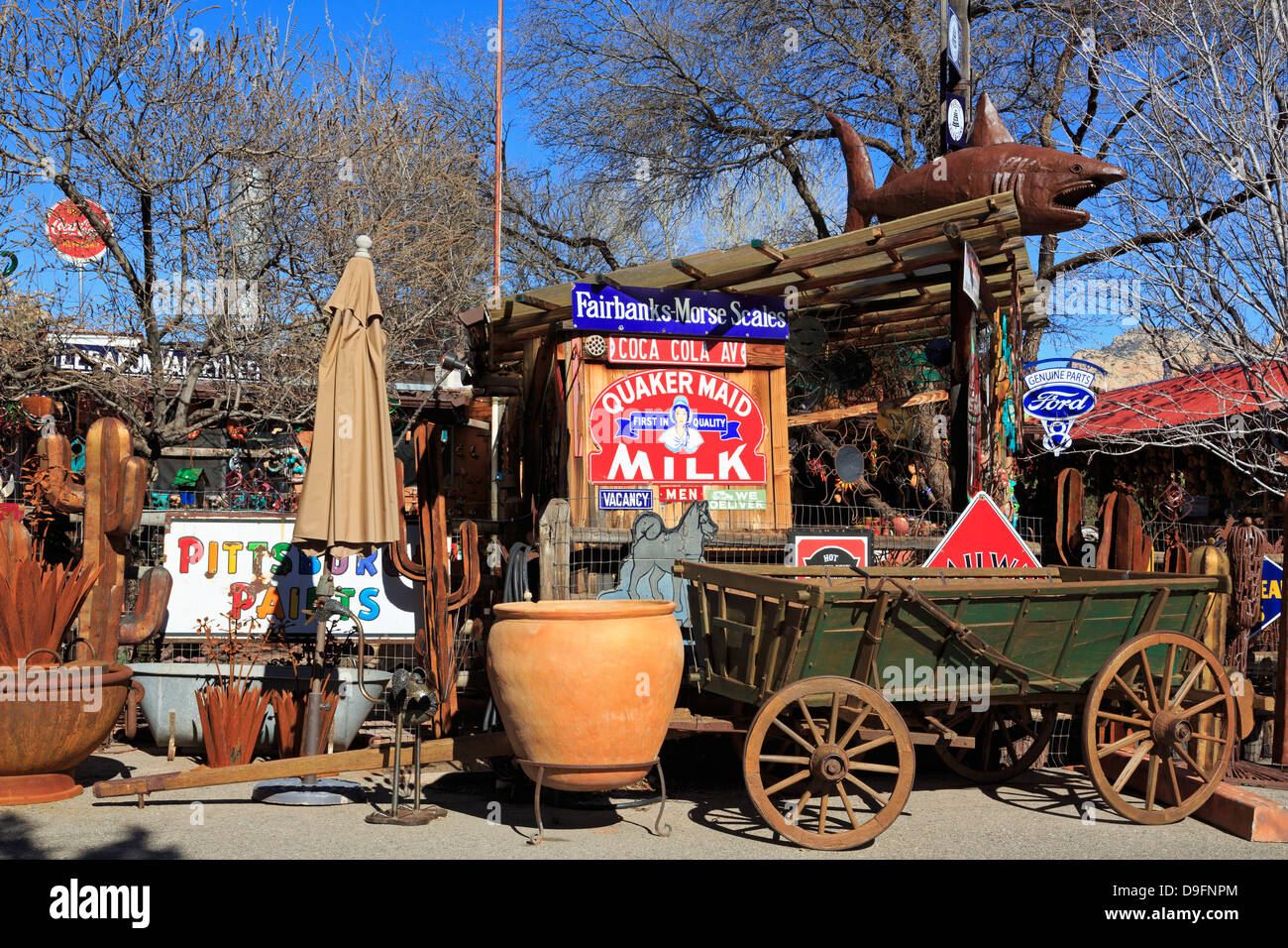 Silver Son West Gallery and Craft Store, Sedona, Arizona, USA Stock