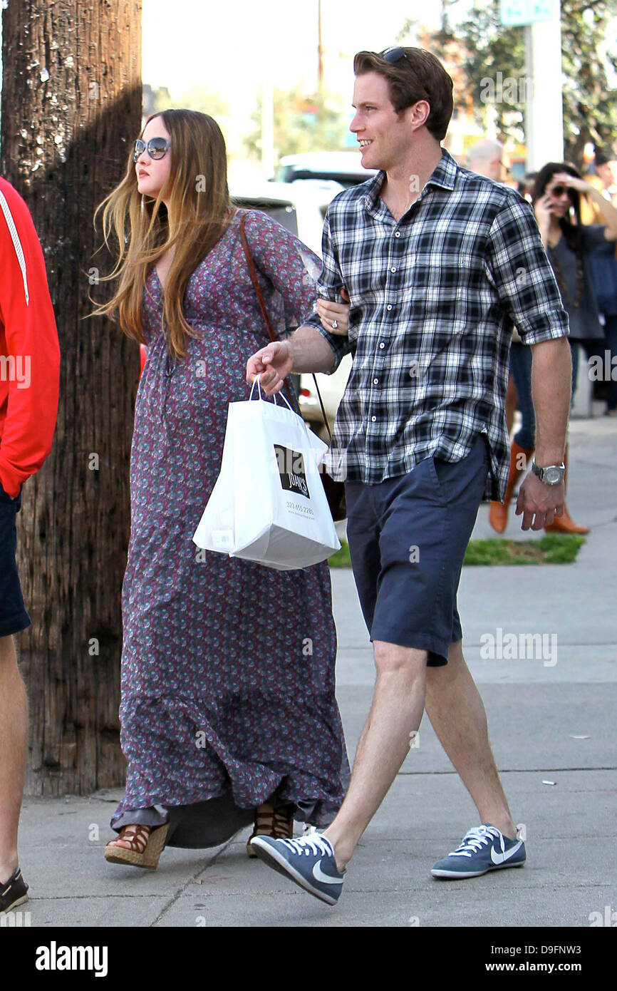 Heavily Pregnant Devon Aoki And Her Fiance James Bailey Leaving Joans On Third In West Hollywood Los Angeles California 05 03 11 Stock Photo Alamy