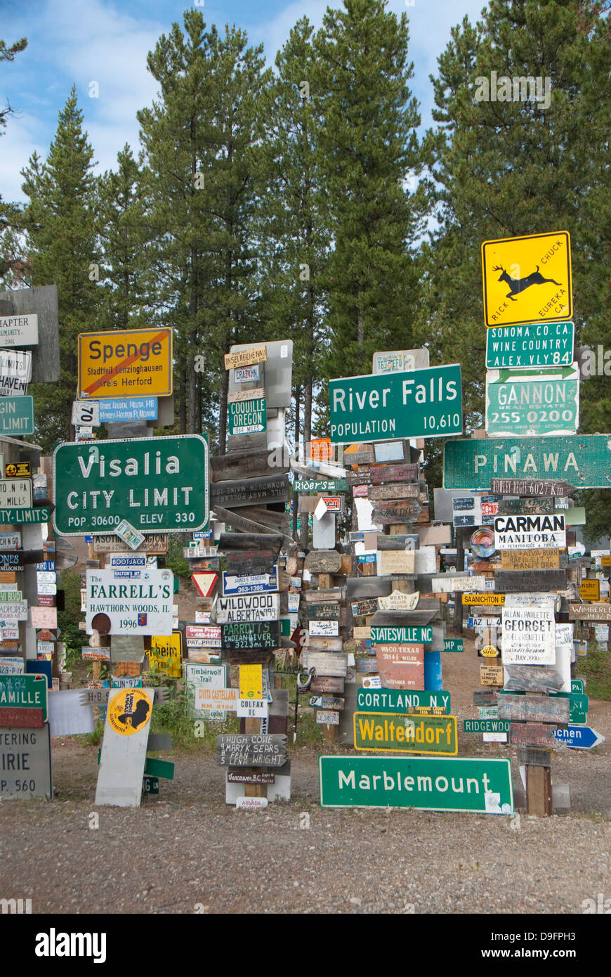 Sign Post Forest, Watson Lake, Yukon, Canada Stock Photo Alamy