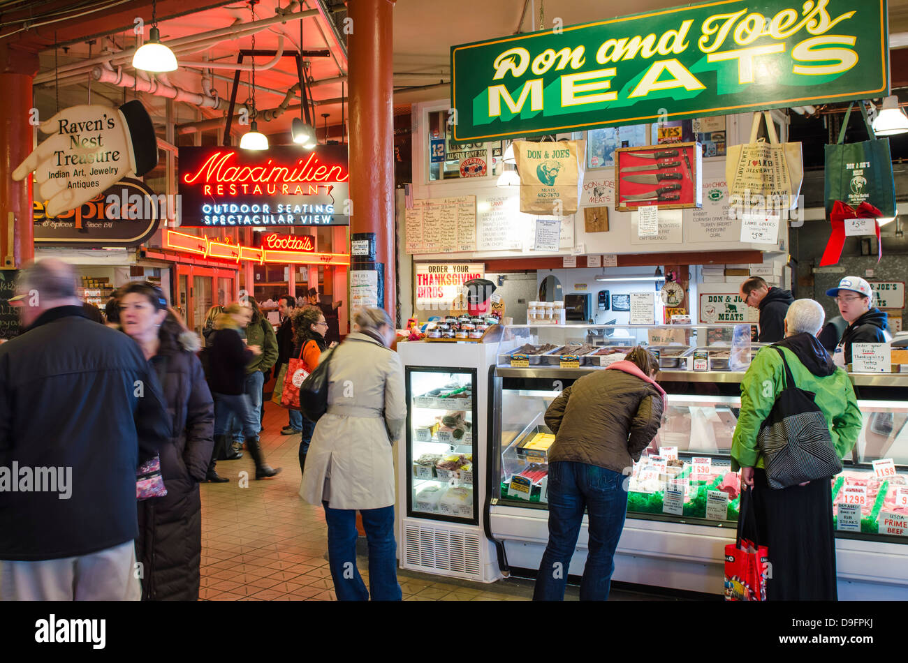 Pikes Place Market, Seattle, Washington State, USA Stock Photo