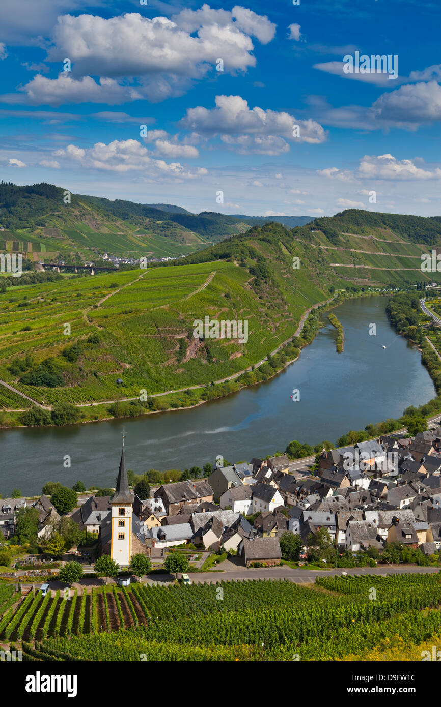 The famous bow near Bremm on the River Moselle, Rhineland-Palatinate, Germany Stock Photo