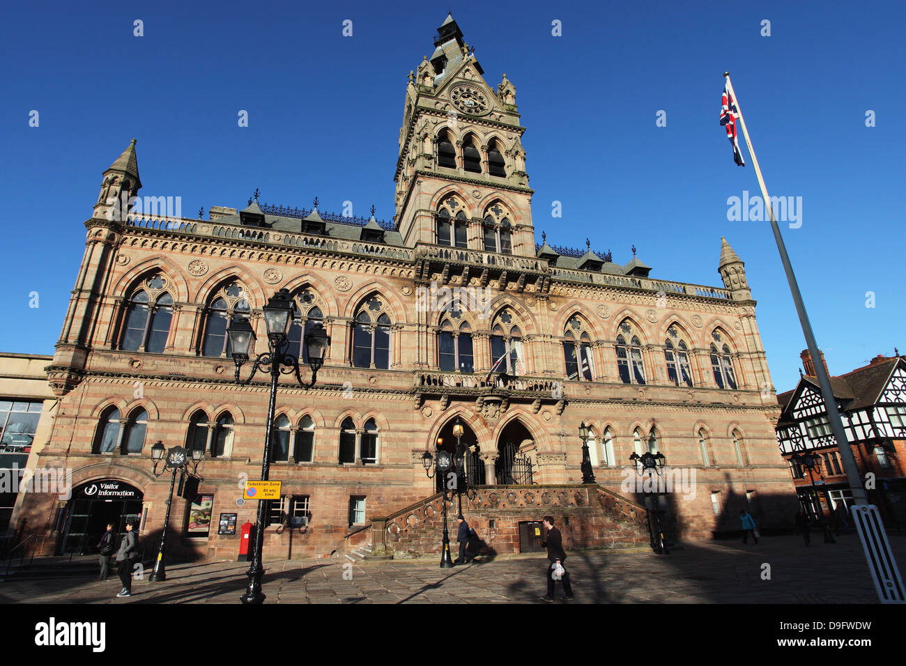 The Victorian Gothic Revival style town hall, designed by William Henry Lynn, in Chester, Cheshire, England, UK Stock Photo