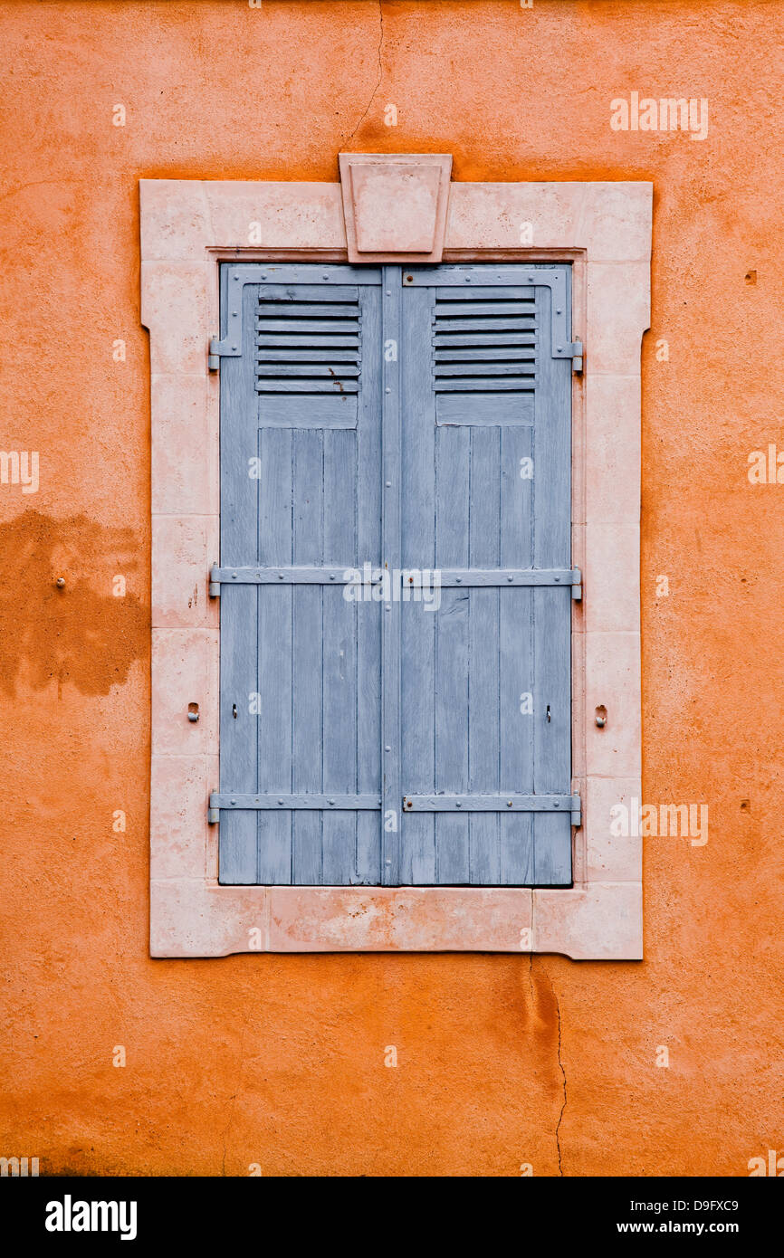 Typical French shutters in the old town of Le Mans, Sarthe, Pays de la Loire, France Stock Photo