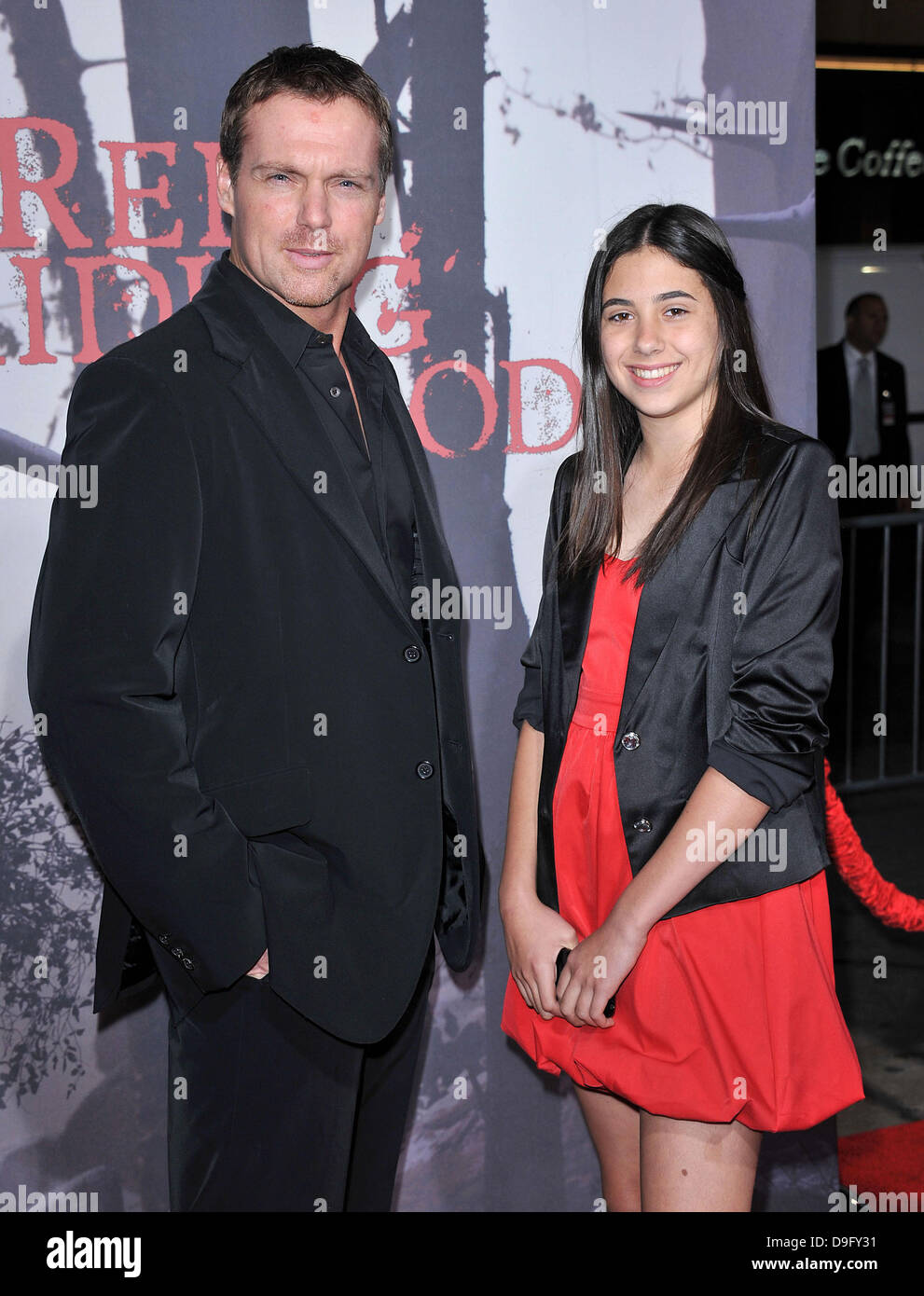 Michael Shanks with his daughter Los Angeles Premiere of Warner Bros. Pictures 'Red Riding Hood' held at the Grauman's Chinese Theatre Hollywood, California - 07.03.11 Stock Photo