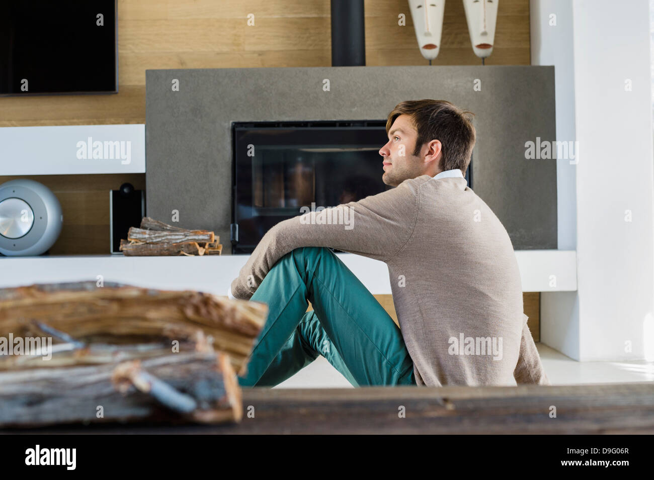 Fireplace image fireplace man hi-res stock photography and images - Alamy