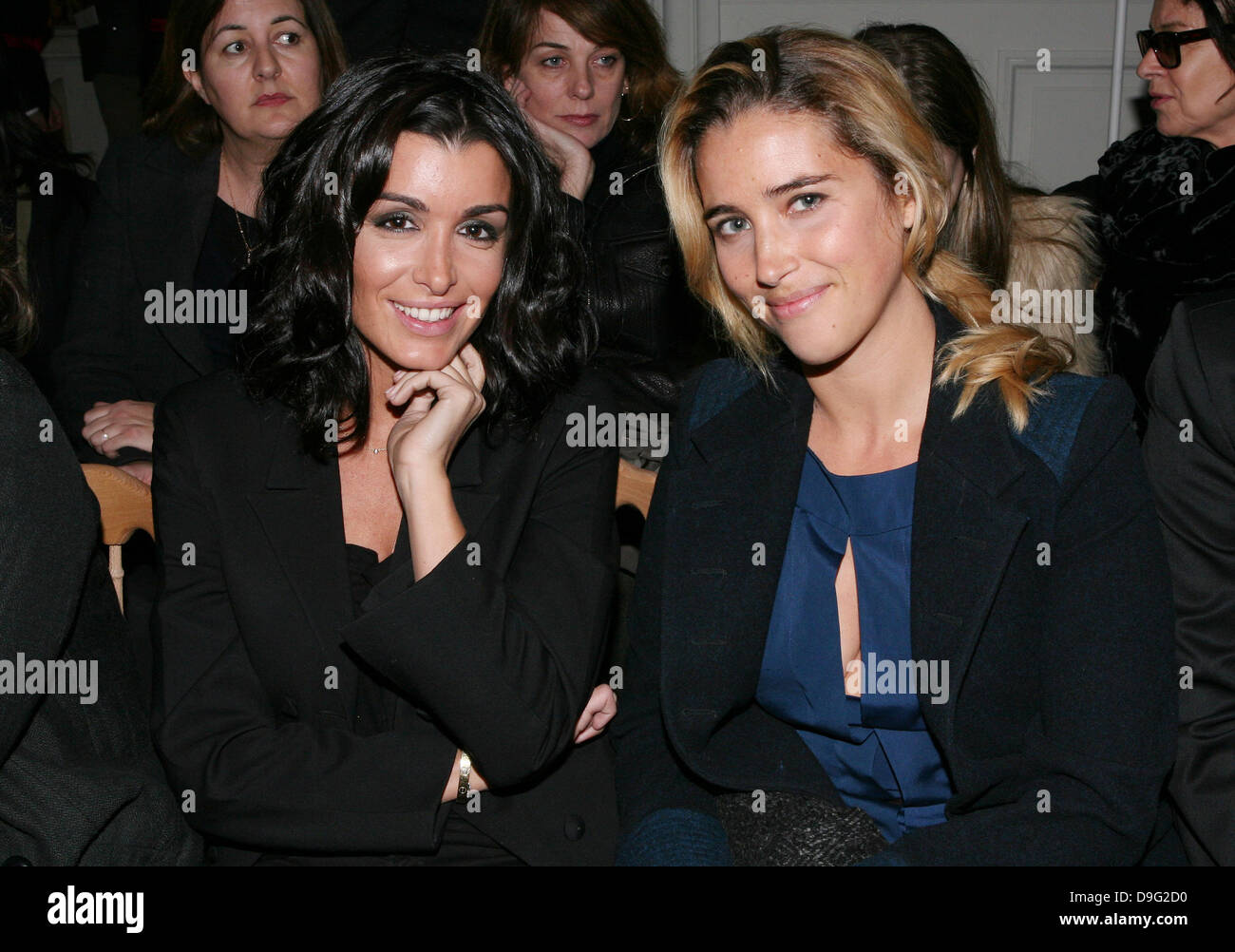 Jenifer and Vahina Giocante Paris Fashion Week Ready To Wear Fall/Winter 2011 - Yves Saint Laurent - Front Row Paris, France - 07.03.11 Stock Photo