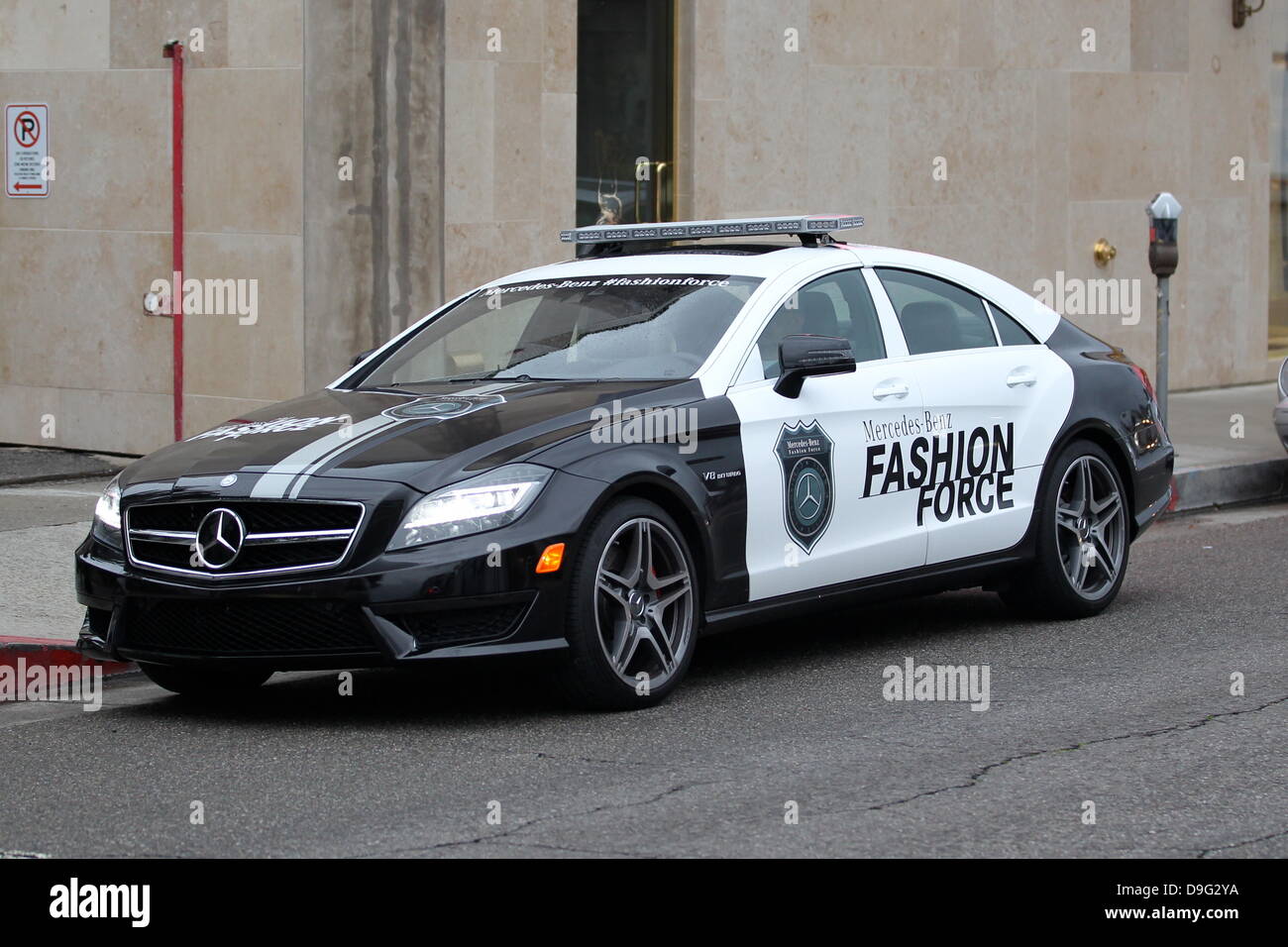 MERCEDES FASHION FORCE CAR PATROLS LA The Mercedes-Benz USA,Fashion Force  car could be seen, patrolling the streets of Los Angeles during the Academy  Awards week - on a mission to recruit potential