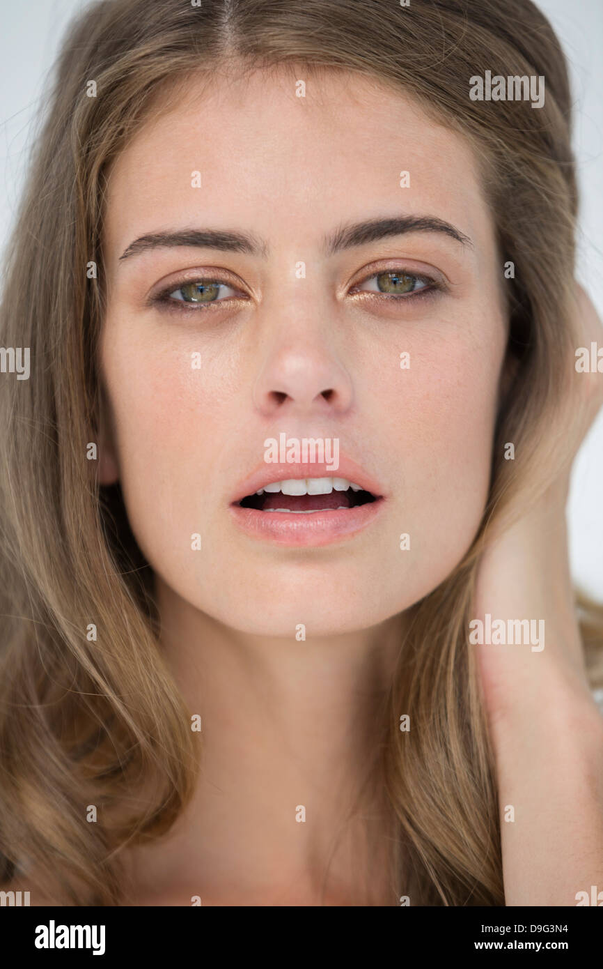 Portrait of a beautiful woman posing Stock Photo - Alamy