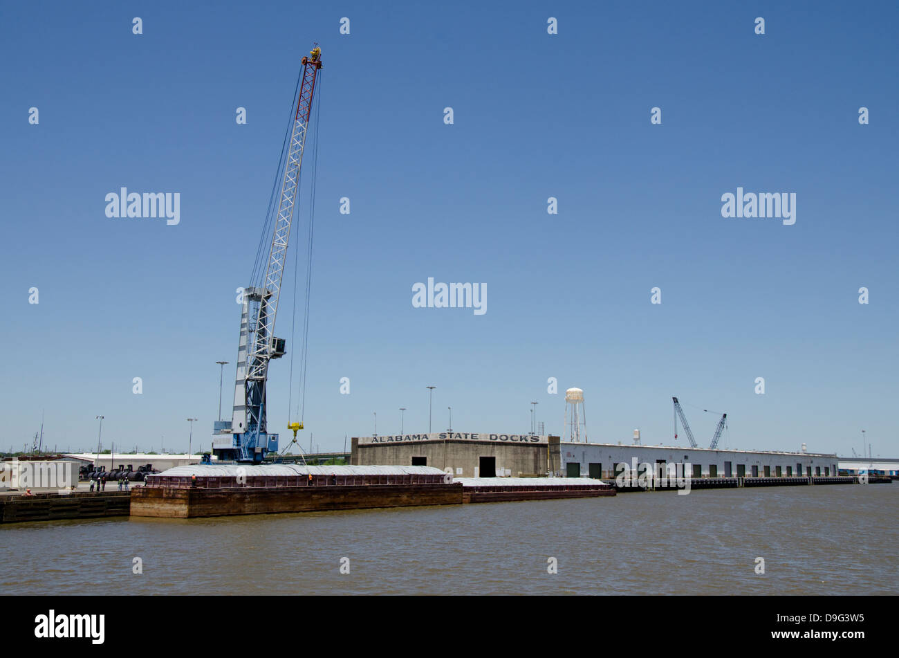 Alabama, Mobile. Mobile River & Alabama State Docks Stock Photo Alamy