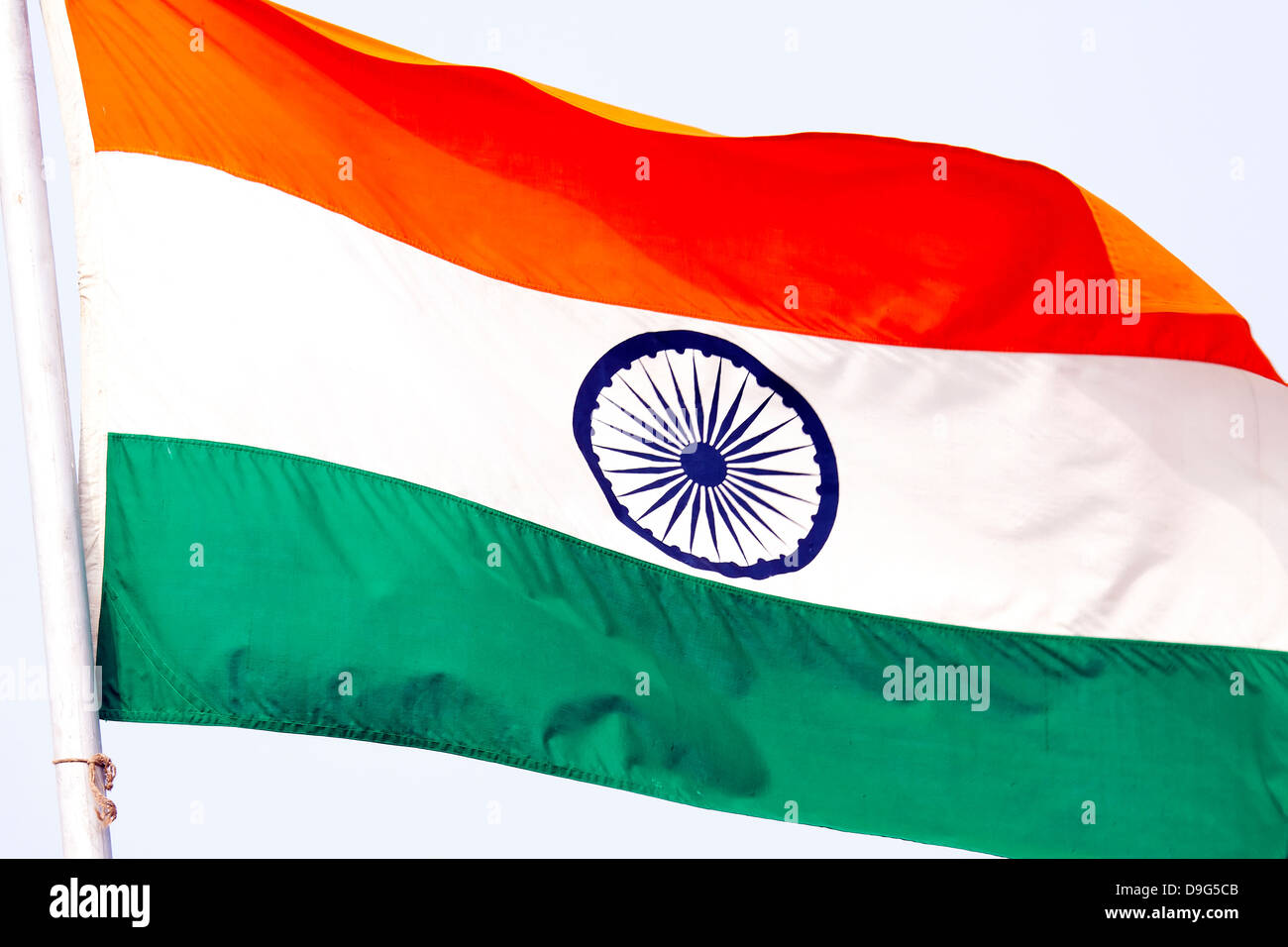 Indian Flag waving in air Stock Photo Alamy