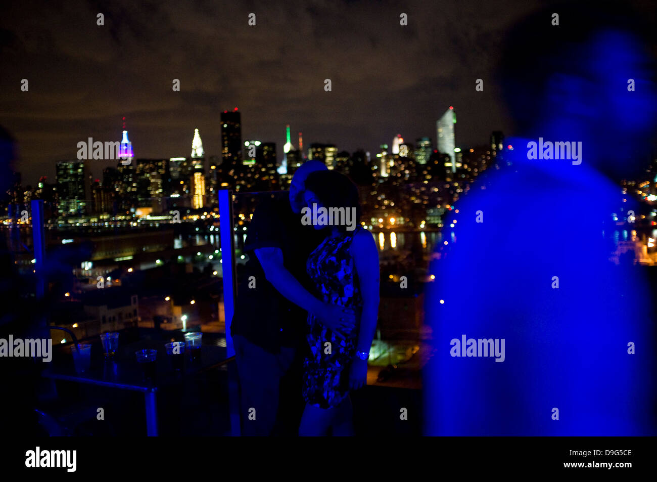 Manhattan from roof terrace of Z Hotel in Long Island City, Queens, New York Stock Photo Alamy