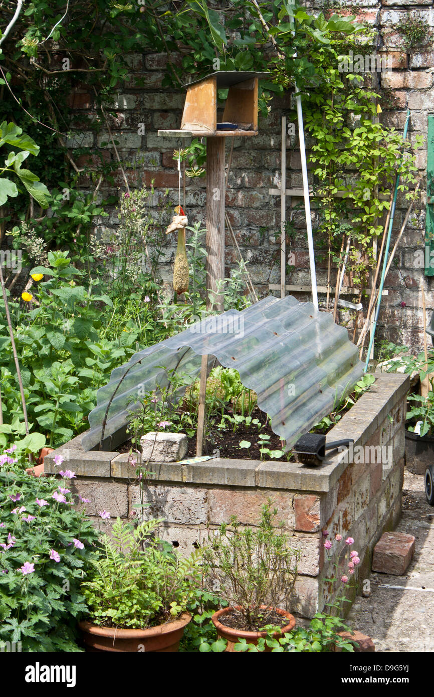a birdhouse in the garden Stock Photo