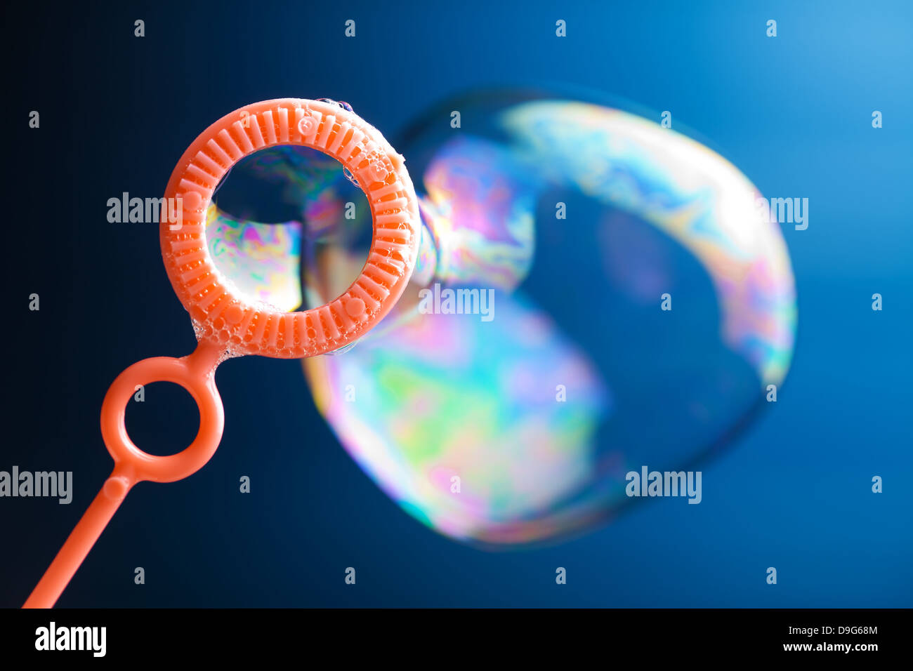 Blowing bubbles, close up photo Stock Photo Alamy