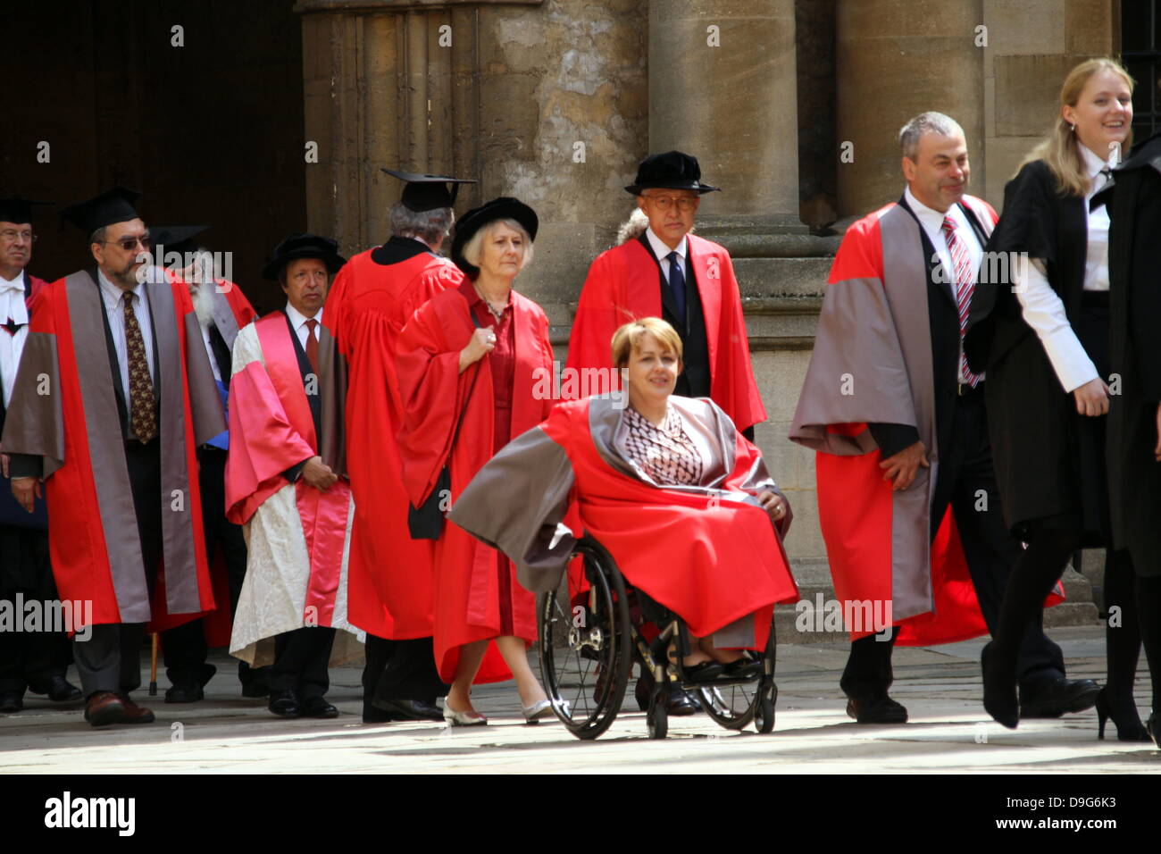 Oxford, UK. 19th June 2013. Tanni Grey-Thompson in procession with other honorands to receive  Honorary Degree at Oxford University today. Credit:  petericardo lusabia/Alamy Live News Stock Photo