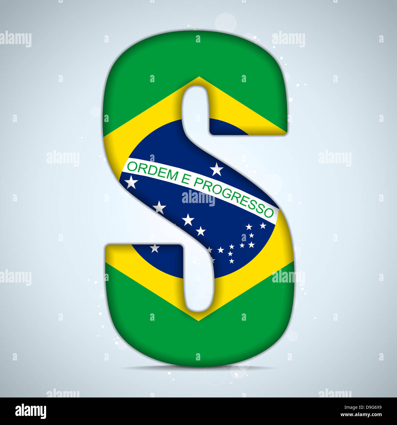 Vector - Brazil Flag Brazilian Alphabet Letters Words Stock Photo - Alamy