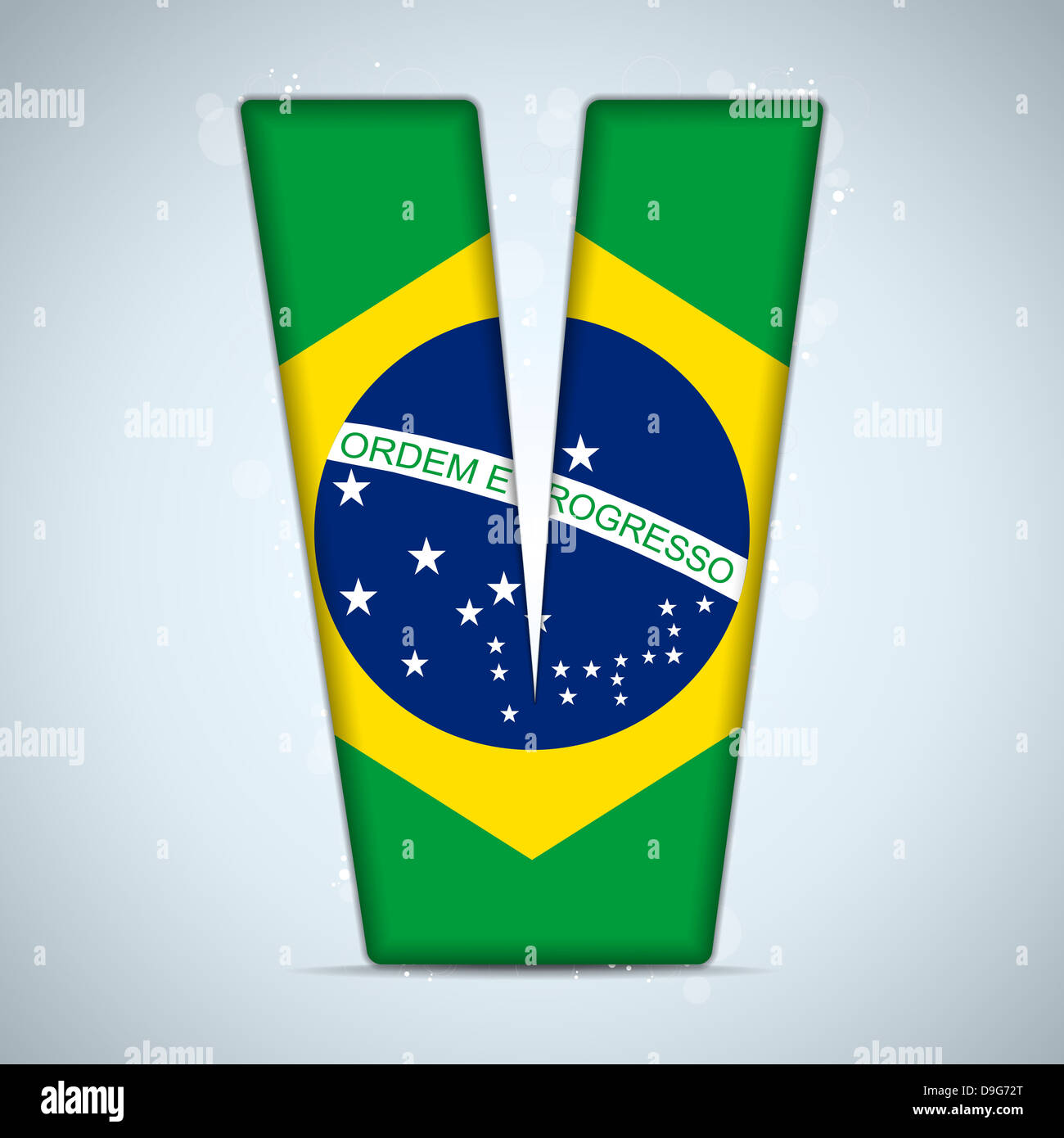 Brazil flag brazilian alphabet letters hires stock photography and
