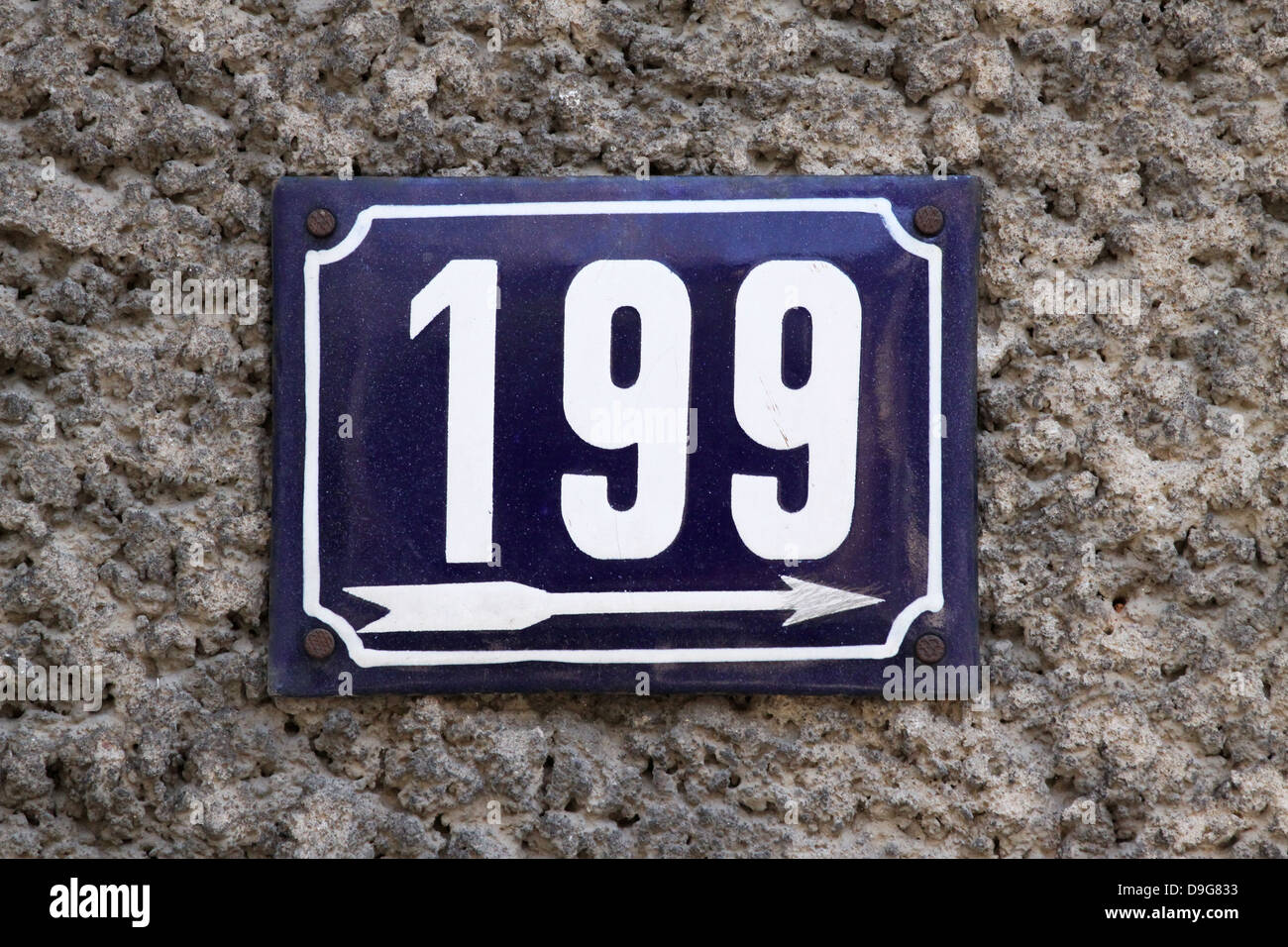 House numbers in different styles and colors (concept for real estate