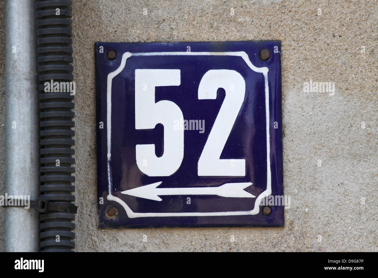 House numbers in different styles and colors (concept for real estate