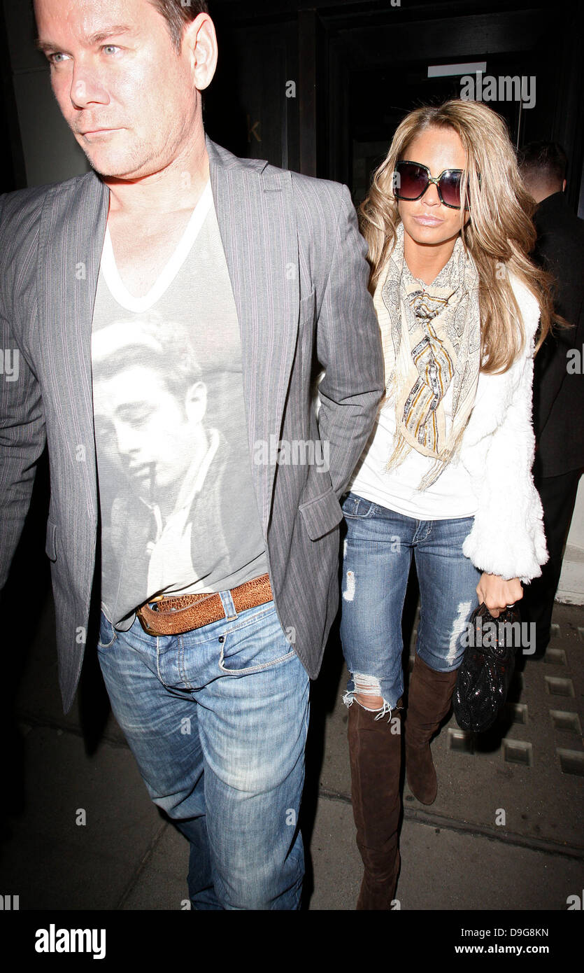 Katie Price leaving Hakkasan Mayfair with Gary Cockerill London