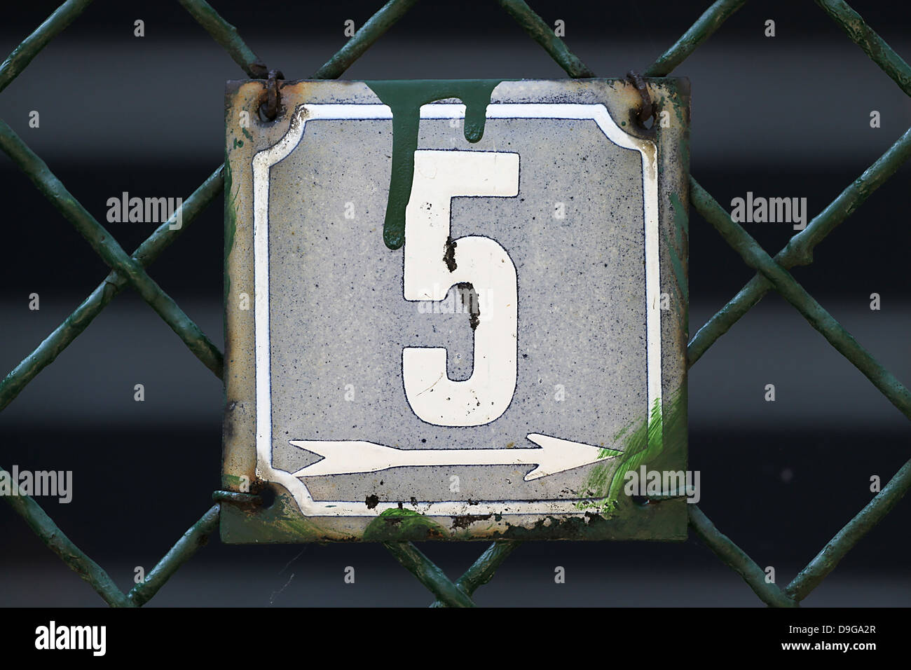 House numbers in different styles and colors (concept for real estate