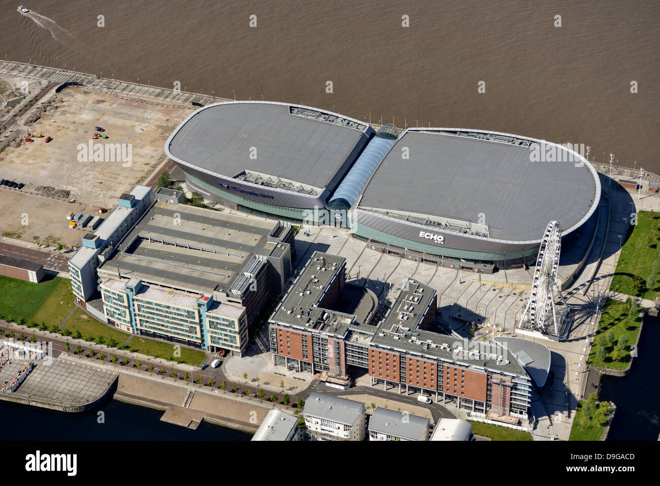 Aerial photograph of ACC Liverpool Stock Photo
