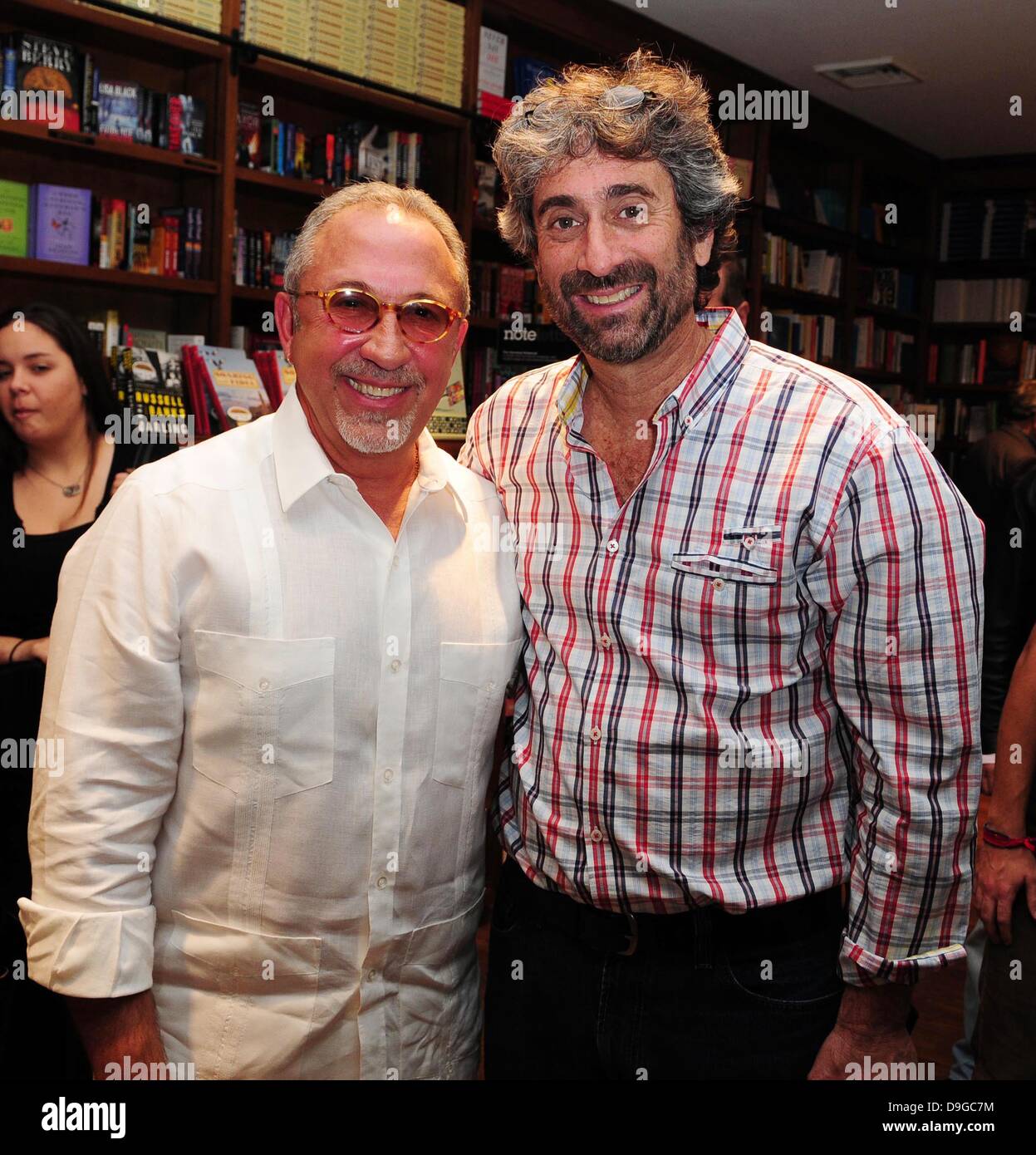 Emilio Estefan and Mitchell Kaplan Emilio Estefan attends a book signing of his new book 'The Exile Experience' at Books and Books Coral Gables, Florida - 12.03.11 Stock Photo