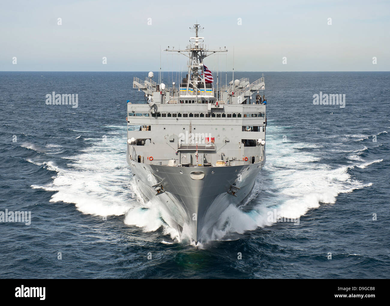 The Military Sealift Command fast combat support ship USNS Supply. Stock Photo
