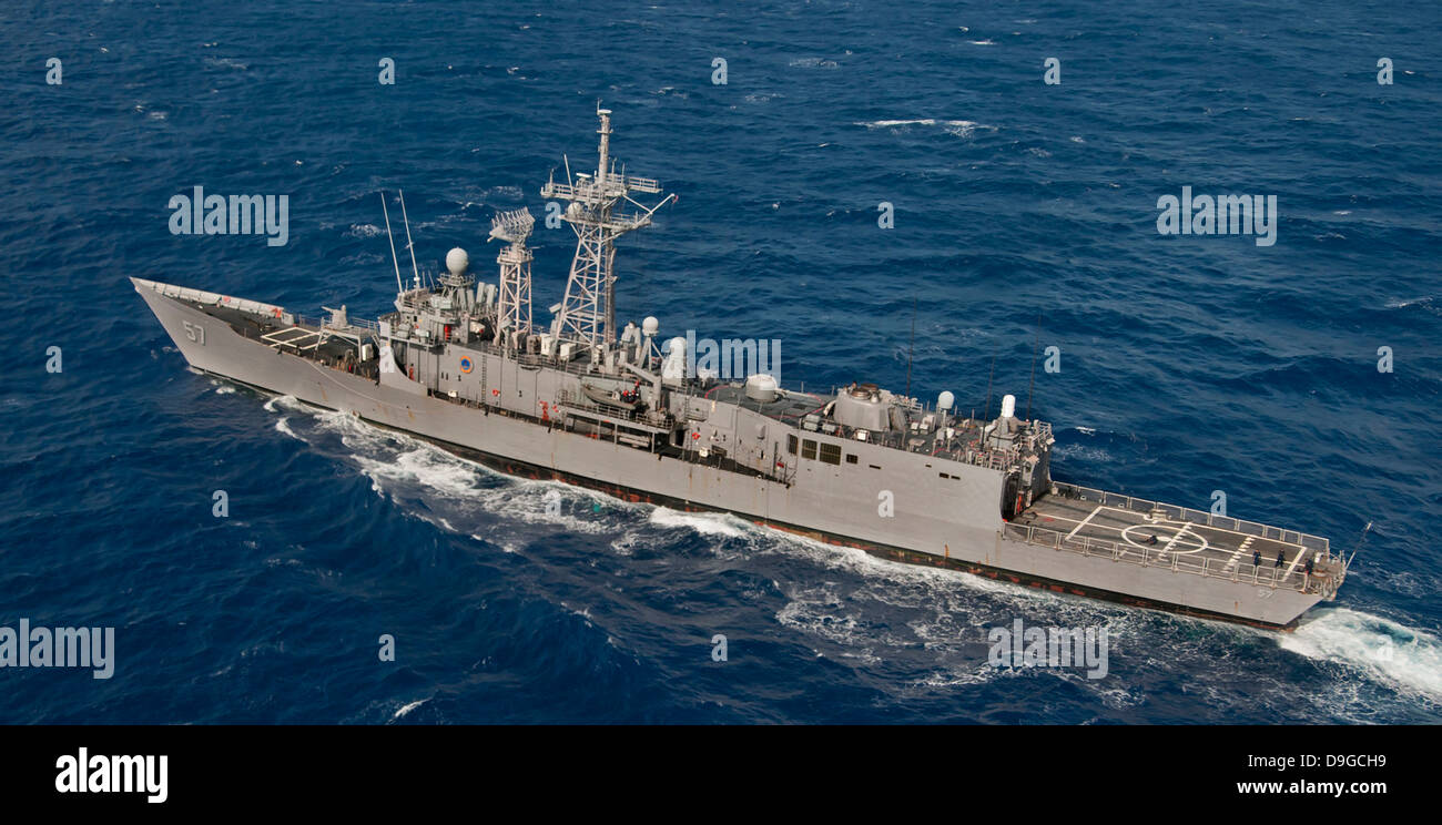 The guided-missile frigate USS Reuben James. Stock Photo