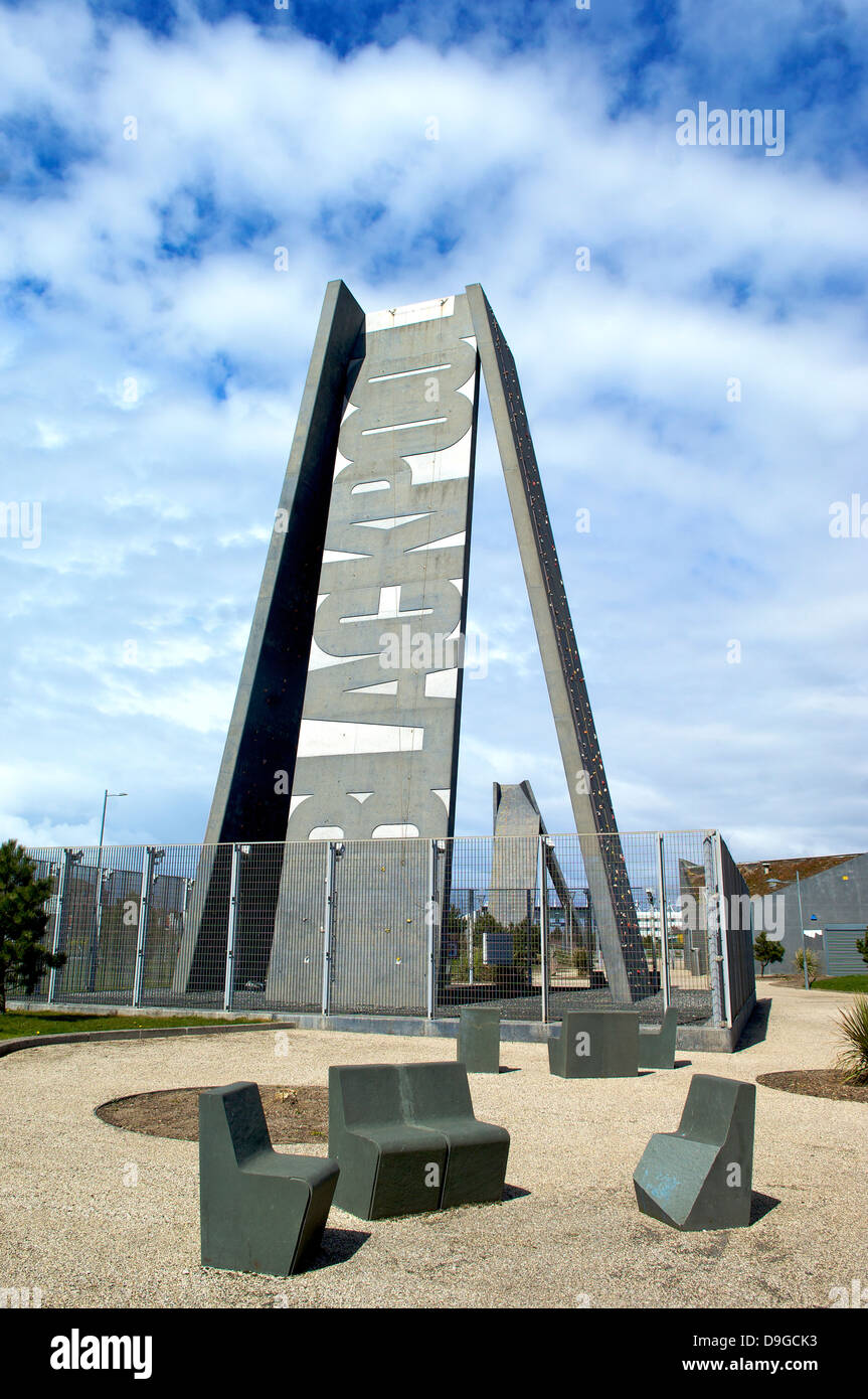 Climbing wall in Gateway Park,Blackpool,Lancashire,UK Stock Photo Alamy