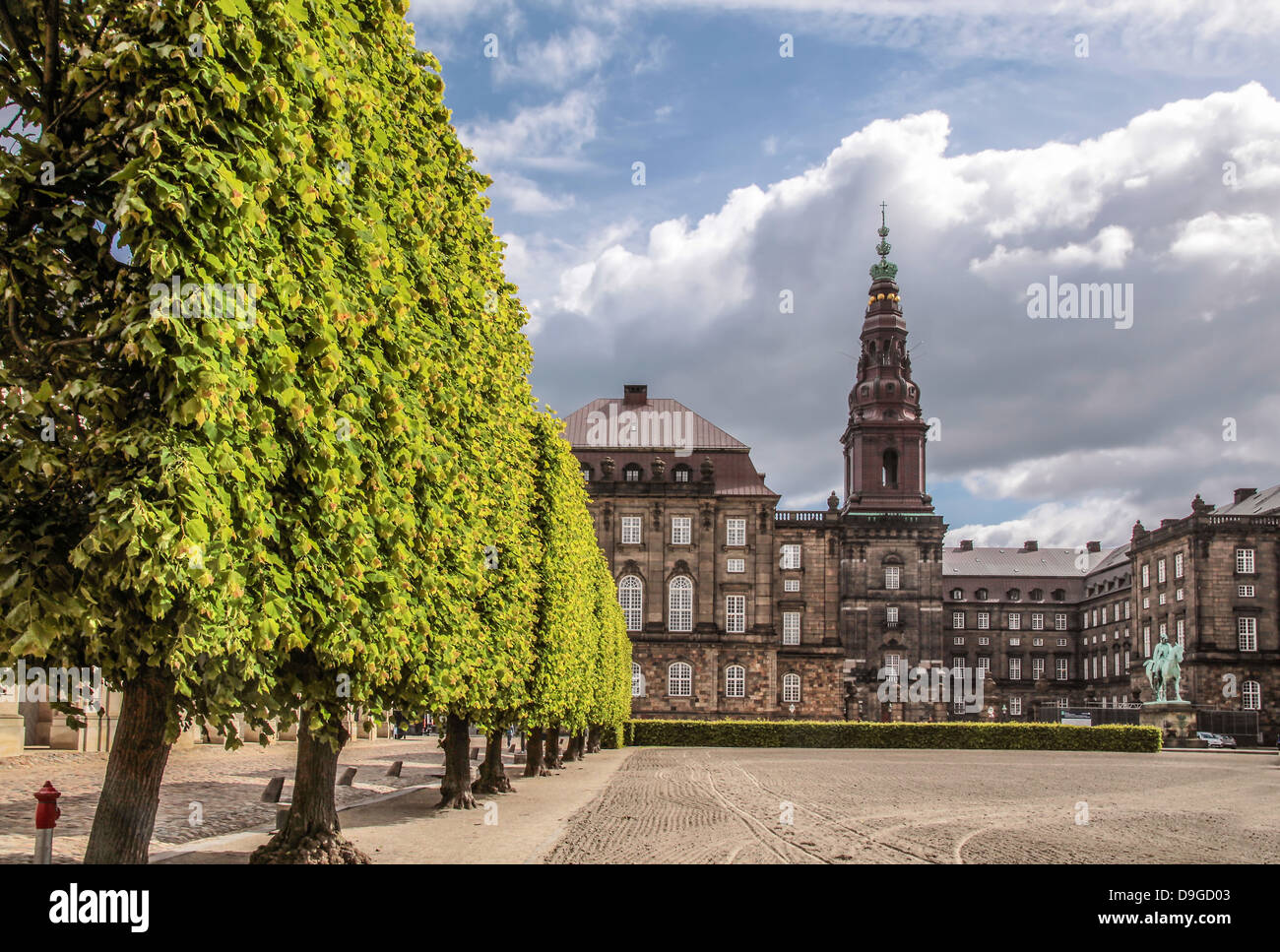 Christiansborg Castle in the center of Copenhagen, Denmark Stock Photo