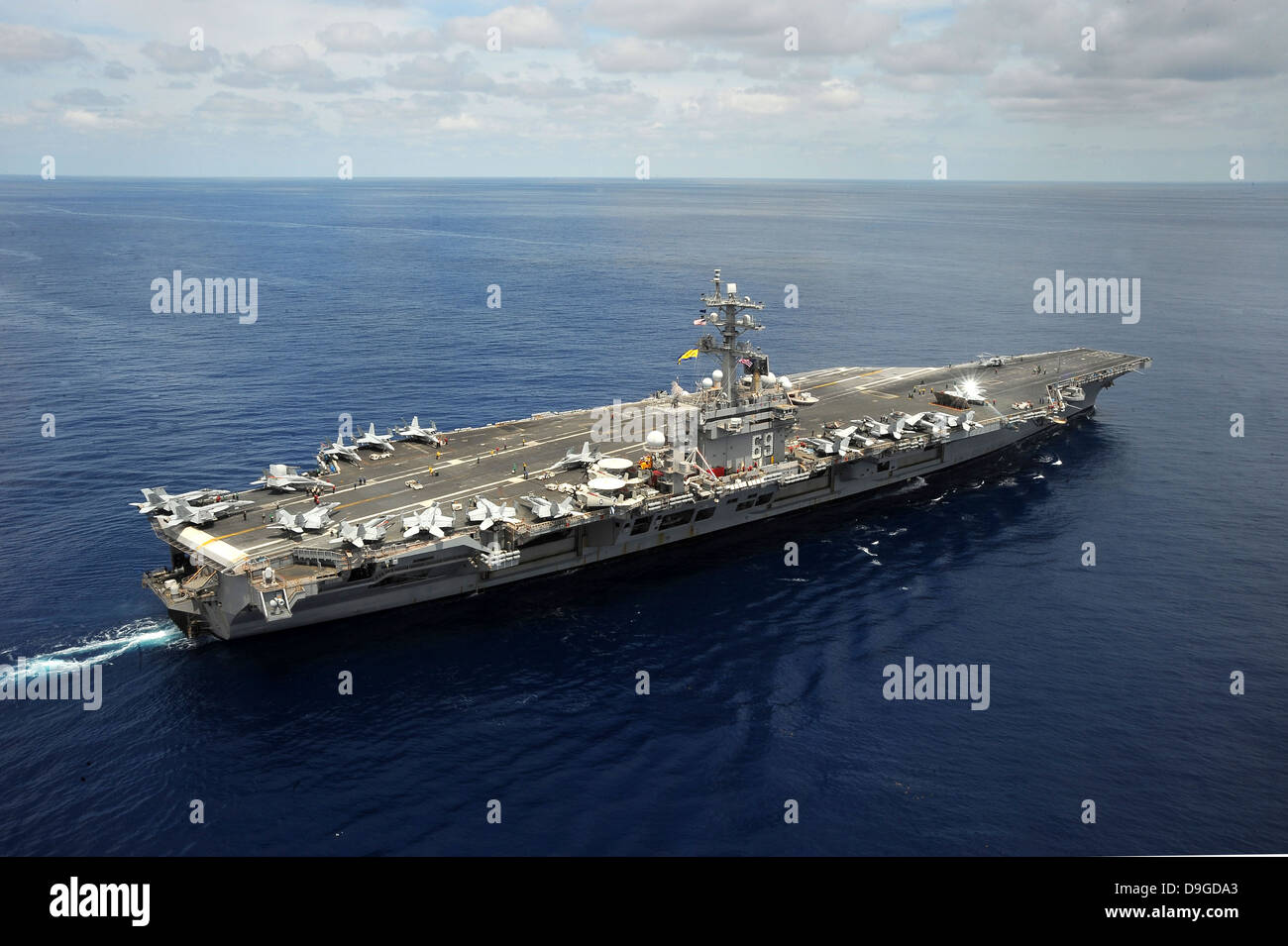 Nimitz-class aircraft carrier USS Dwight D. Eisenhower. Stock Photo