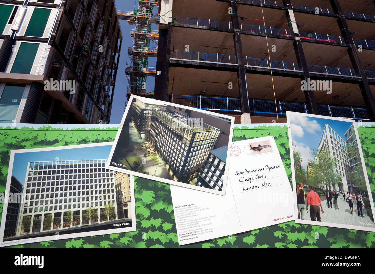 Construction work behind Kings Cross station, London Stock Photo Alamy