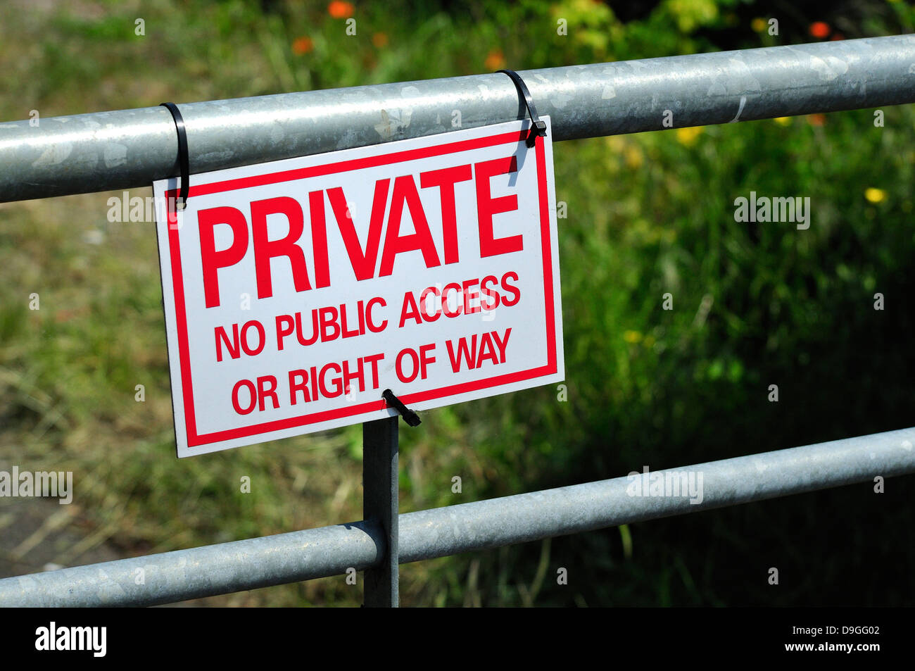 Rye, East Sussex, England, UK. Sign - private land, no access Stock Photo
