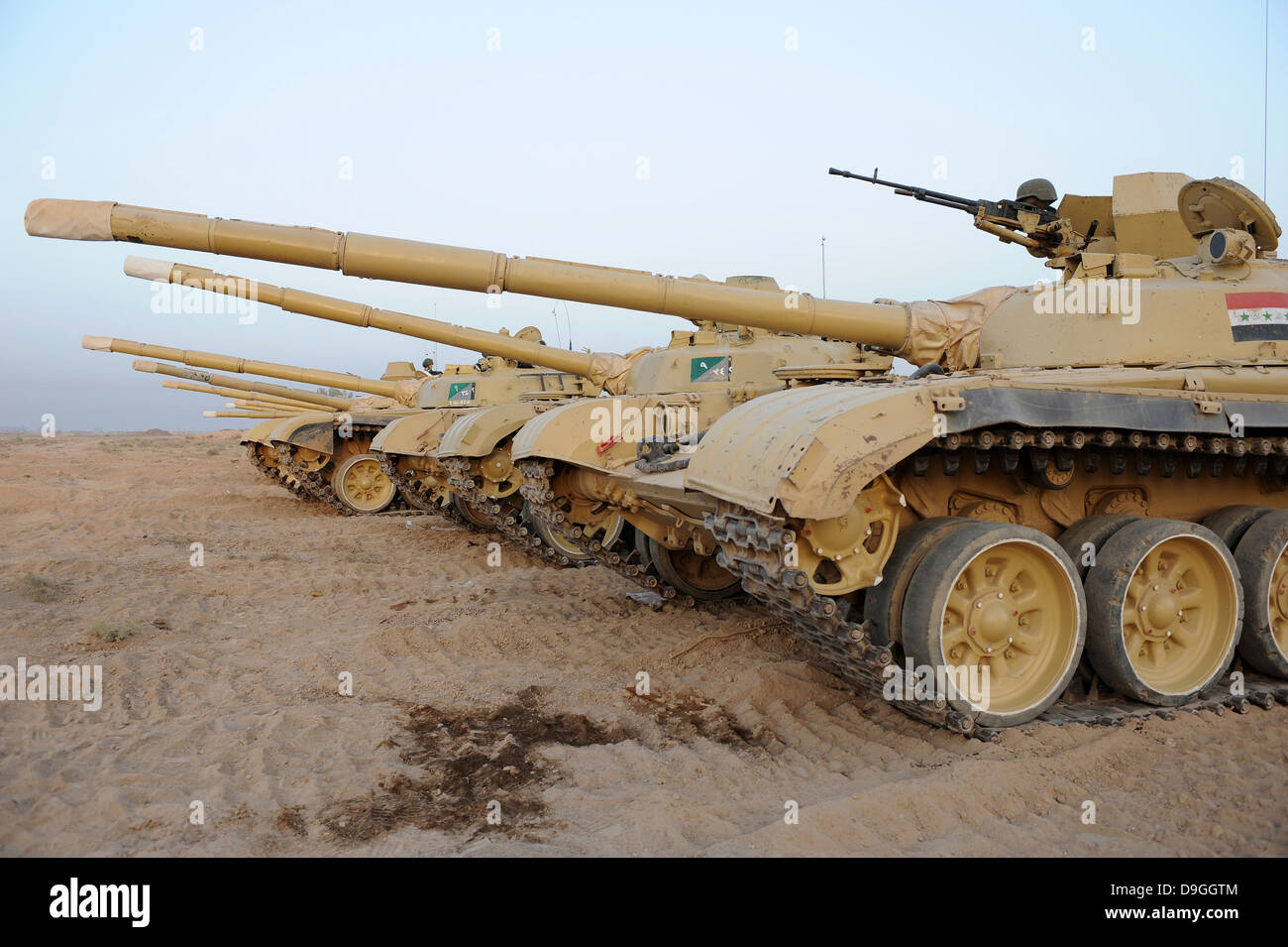 Iraqi T-72 tanks from Iraqi Army Brigade Stock Photo