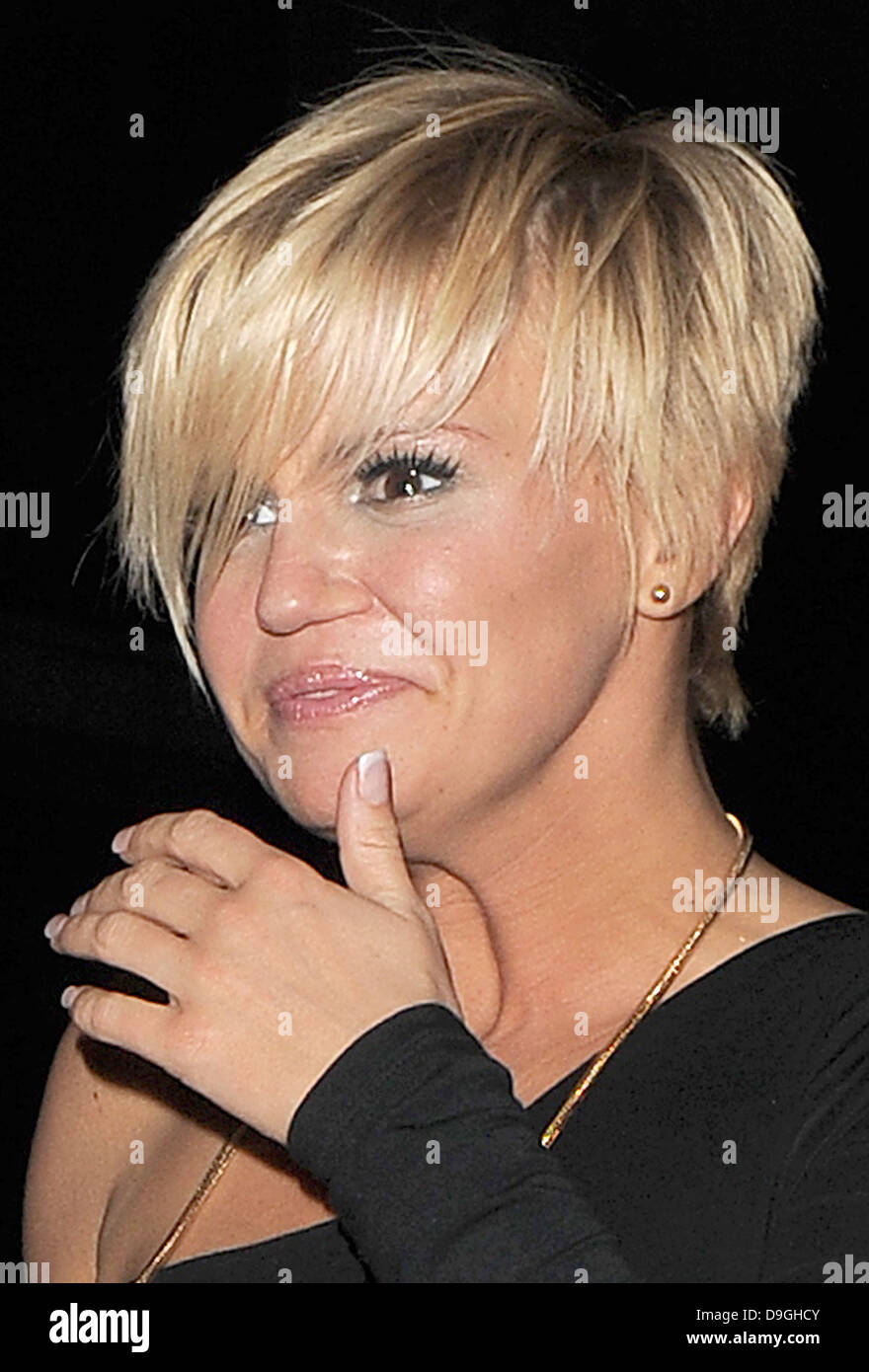 Kerry Katona Arrives Back At Her Hotel Having Spent The Evening