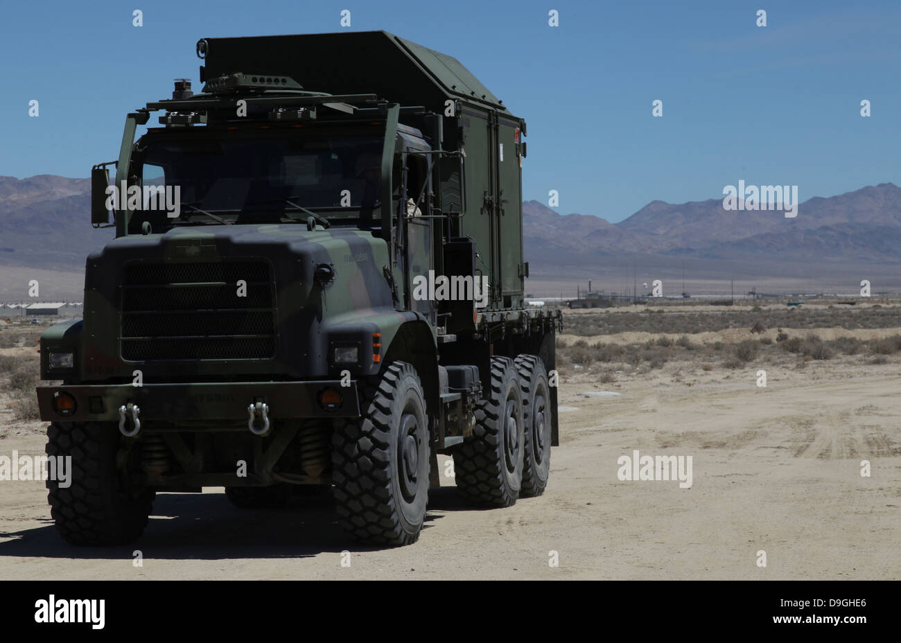 July 19, 2011 - A Medium Tactical Vehicle Replacement loaded with medical supplies. Stock Photo