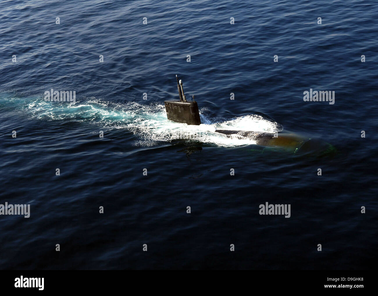 Los Angeles-class attack submarine USS Miami. Stock Photo