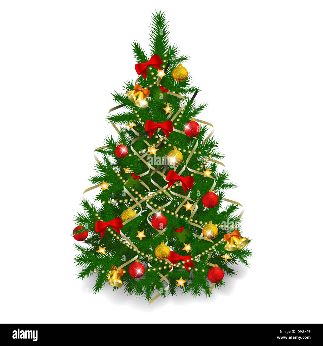 Christmas tree on white background. Vector eps10 illustration Stock ...