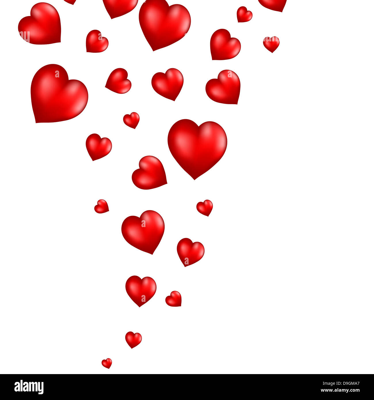 Abstract flying red hearts background. Vector eps10 illustration Stock ...