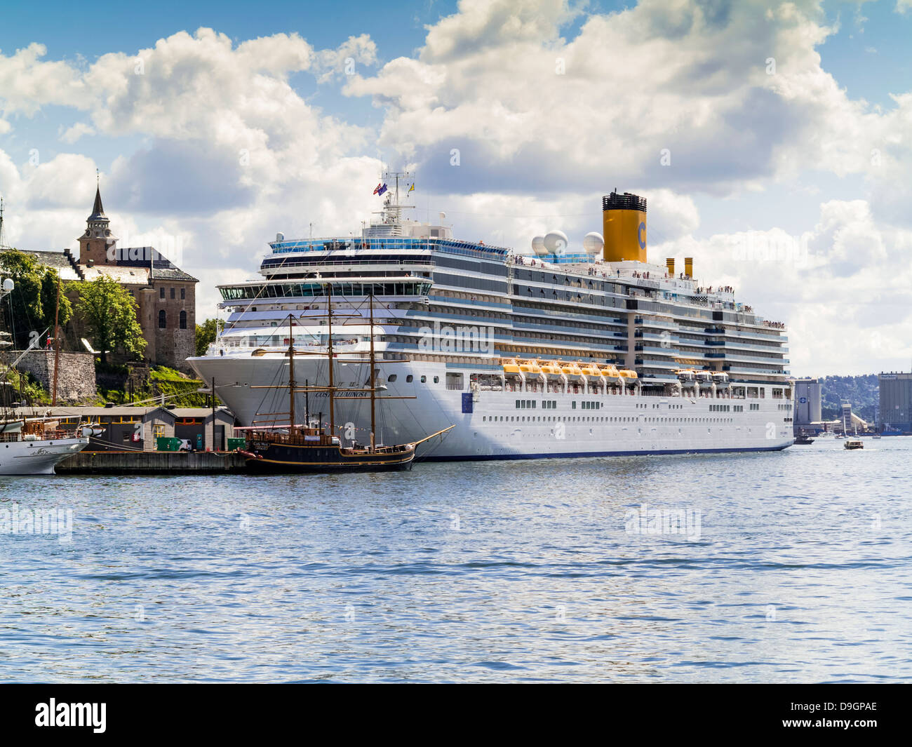 Cruise ship, the Costa Luminosa in Oslo Harbour, Norway, Europe Stock Photo