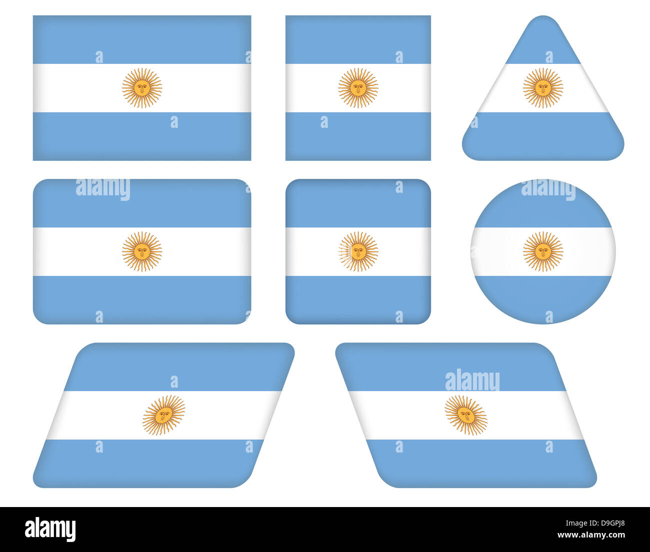 set of buttons with flag of Argentina Stock Photo - Alamy