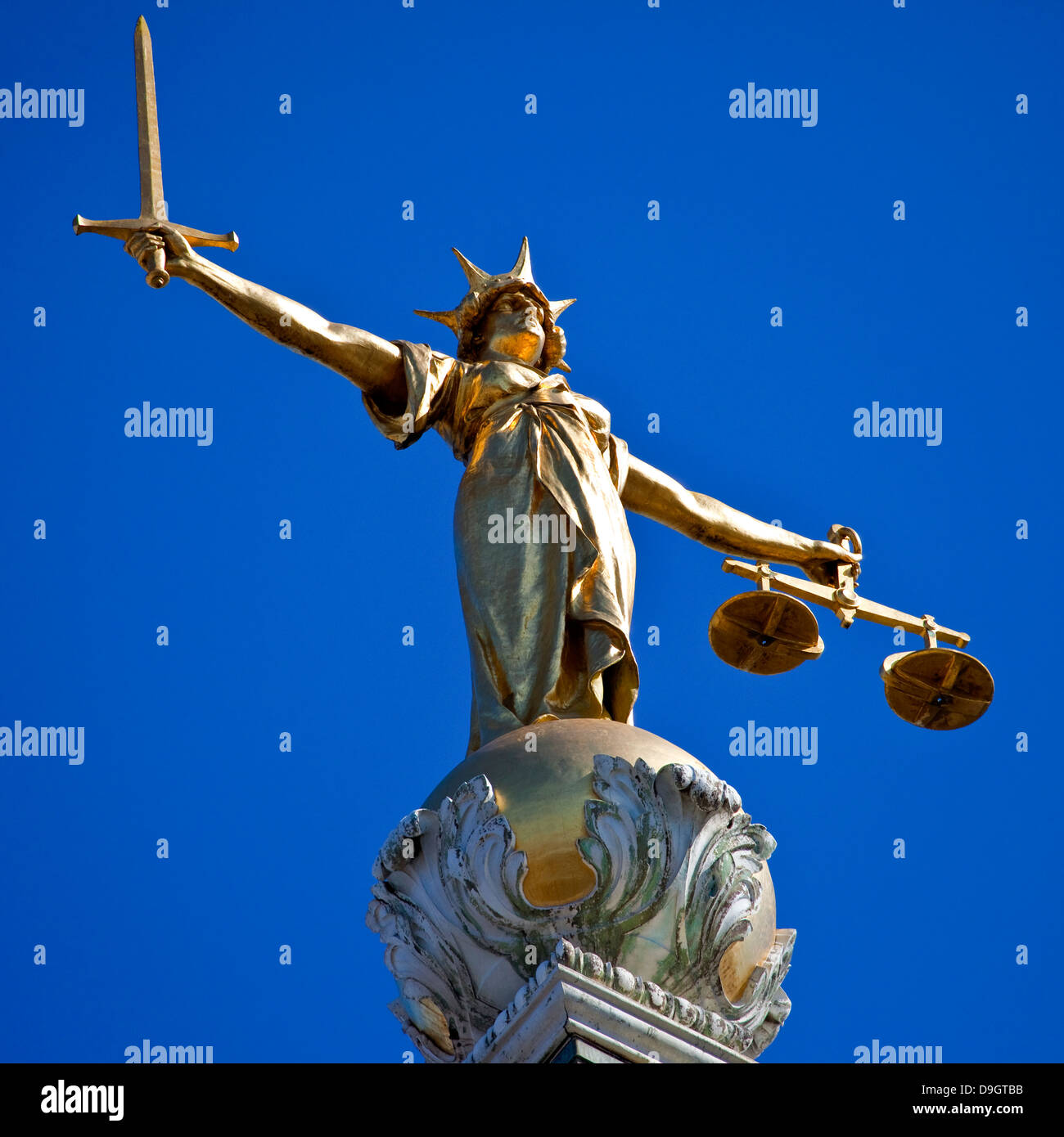 The magnificent Lady Justice statue ontop of the Old Bailey (Central